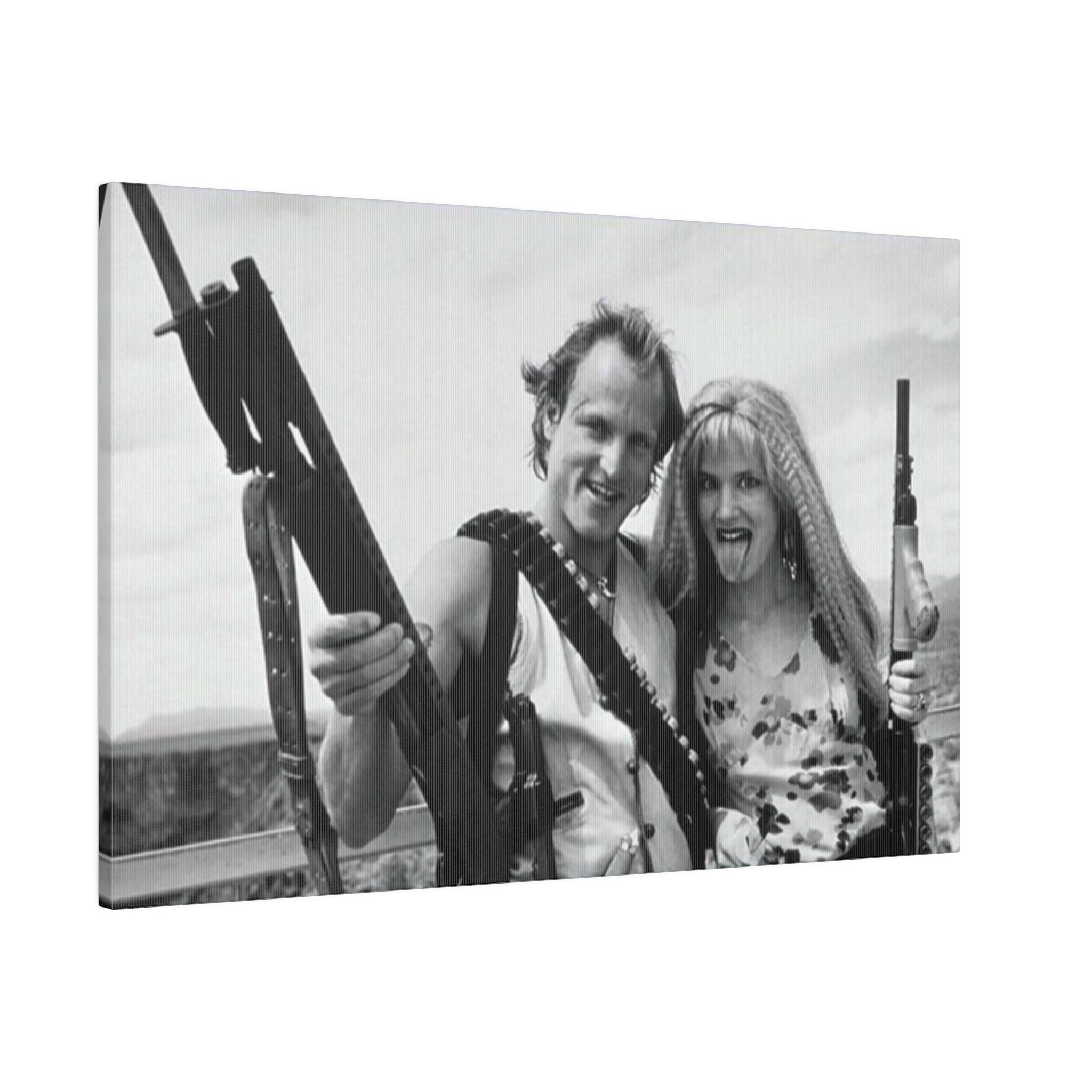 Natural Born Killers Mickey and Mallory B/W Custom Canvas Wall Print