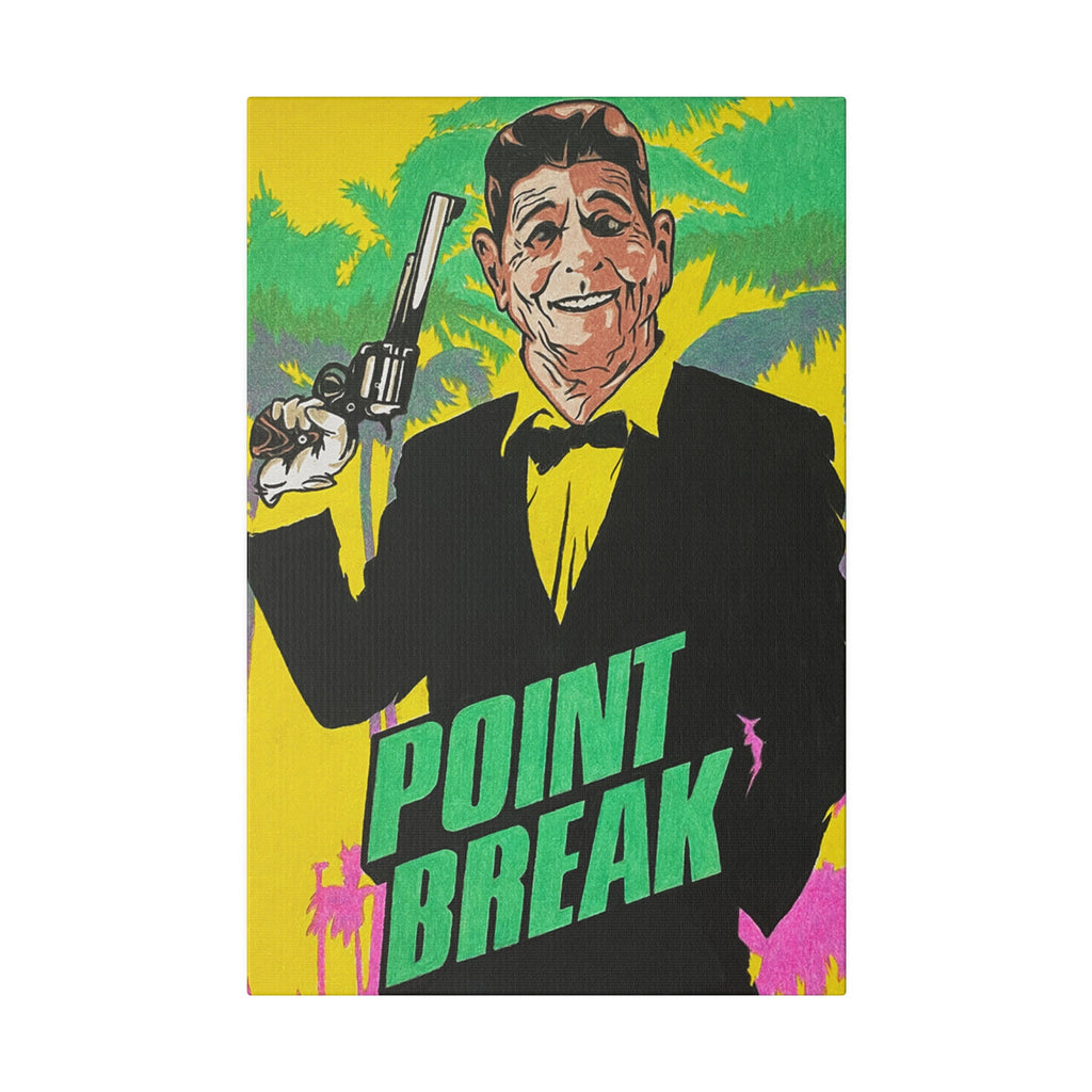 Point Break Reagan Color Blast Custom Canvas Wall Print