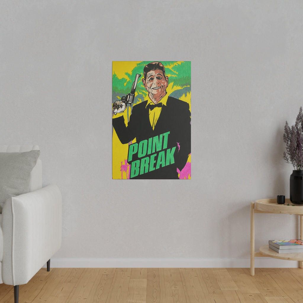 Point Break Reagan Color Blast Custom Canvas Wall Print