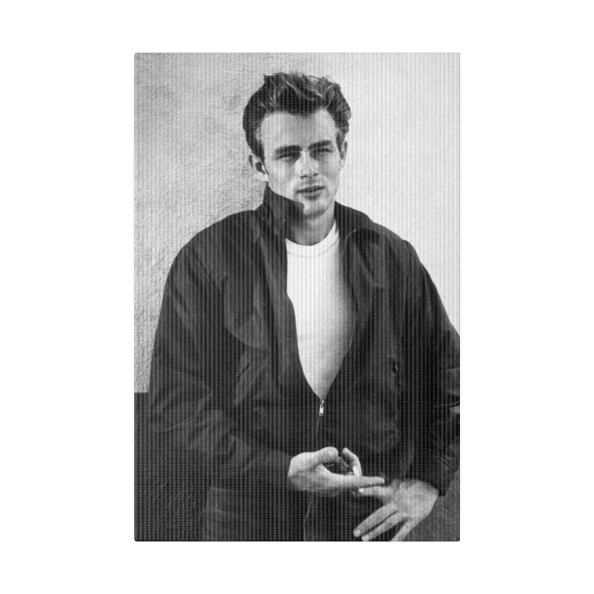 James Dean Rebel Without A Cause B/W Photo Custom Canvas Wall Print