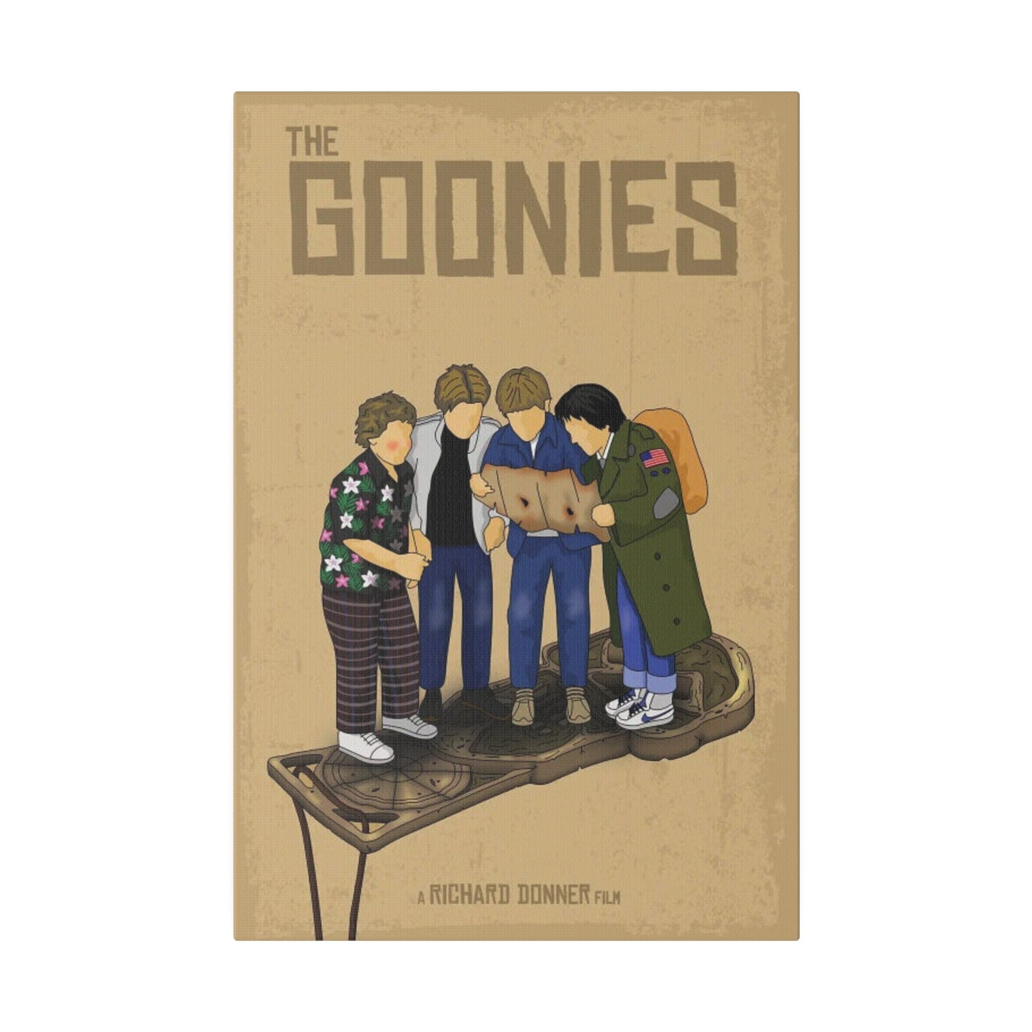 The Goonies Abstract Animated Poster Custom Canvas Wall Print