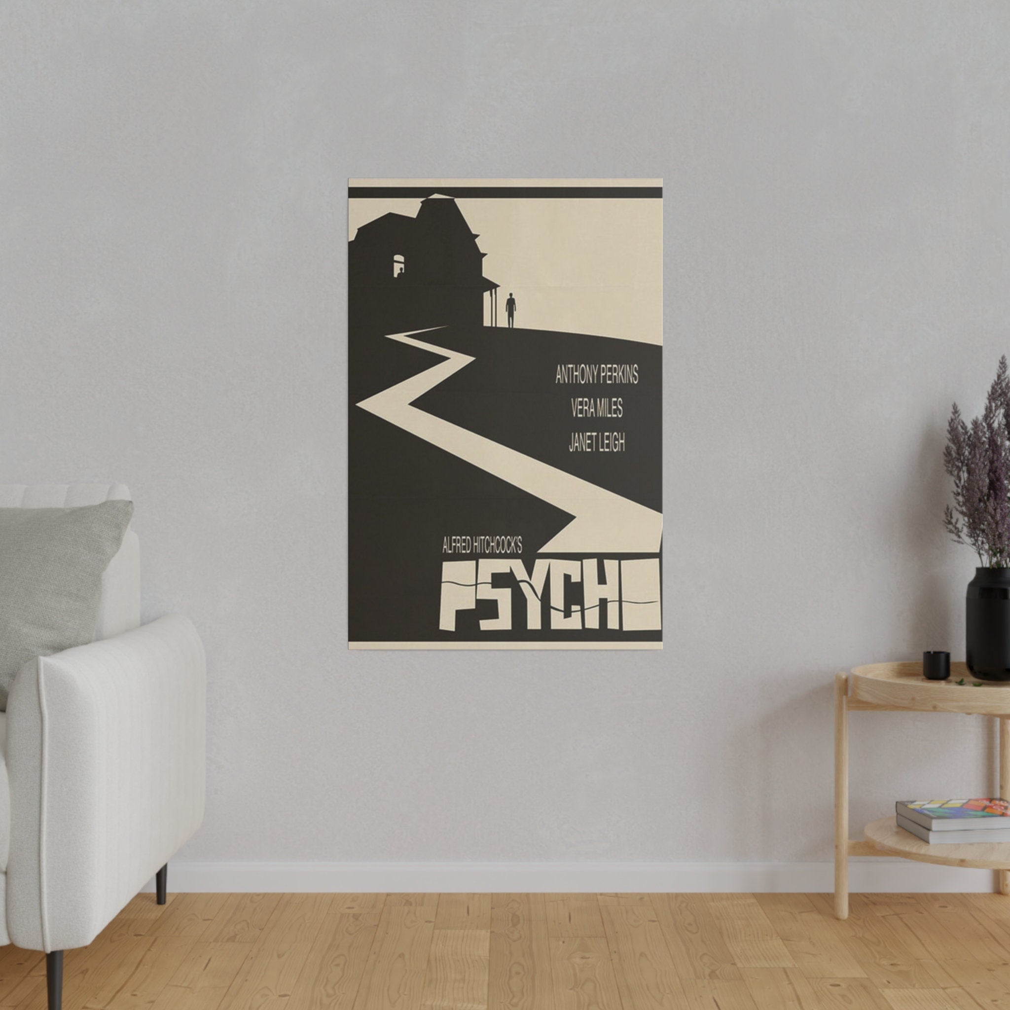 Alfred Hitchcock's Psycho Alternate Movie Poster Custom Canvas Wall Print
