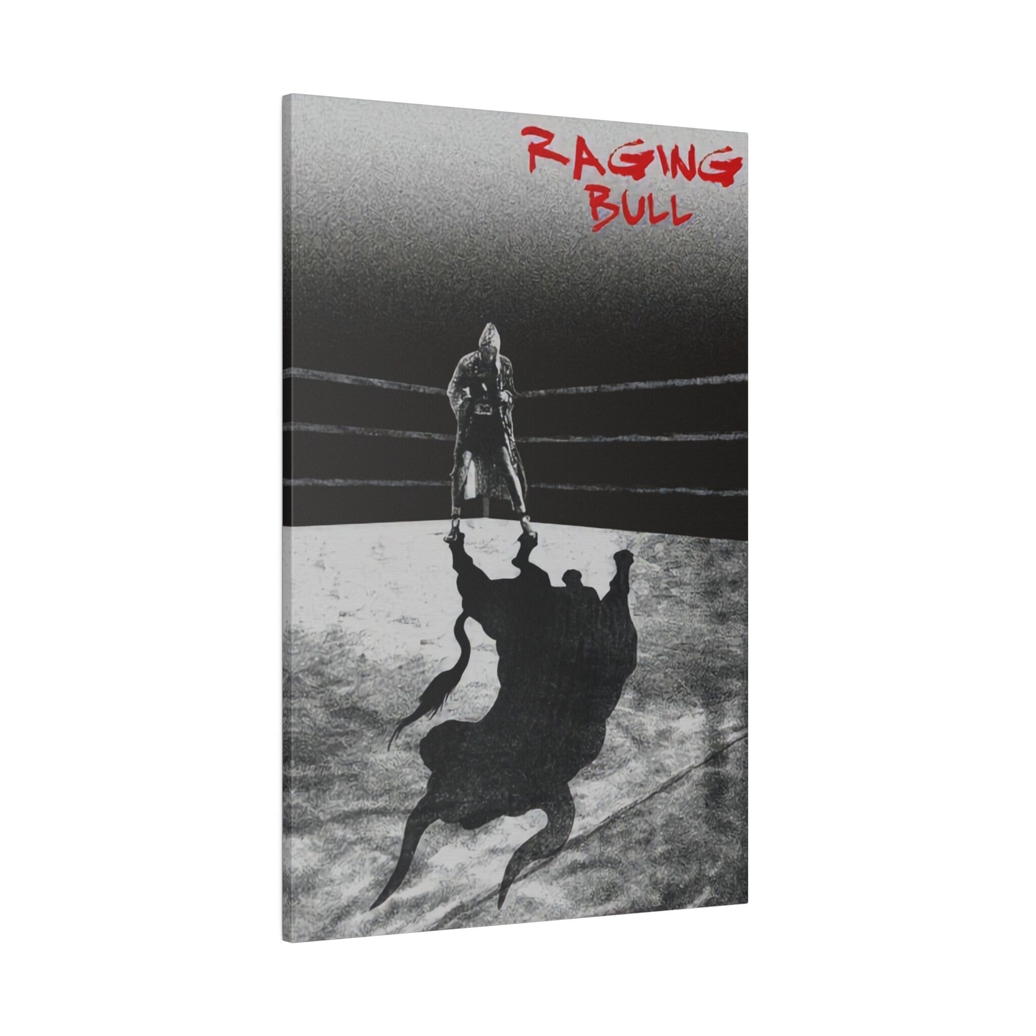 Raging Bull Abstract Poster Custom Canvas Wall Print