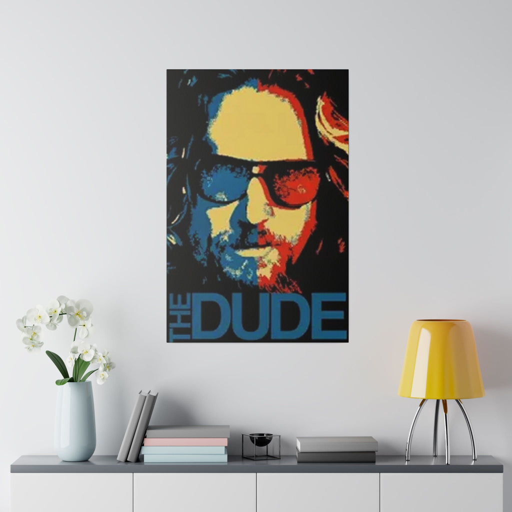 The Big Lebowski The Dude Abstract Poster Custom Canvas Wall Print