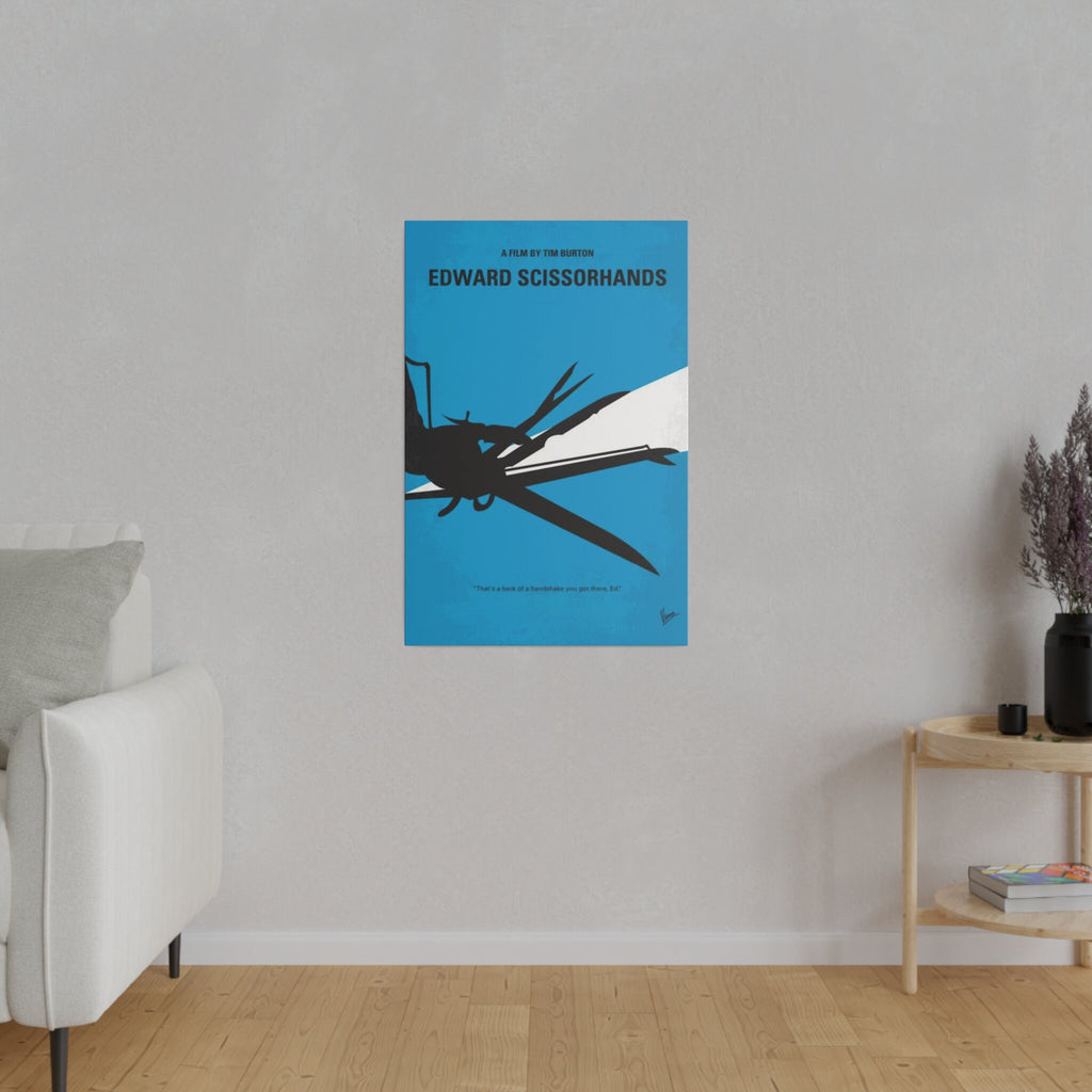 Edward Scissorhands Minimalist Movie Poster Canvas Wall Print