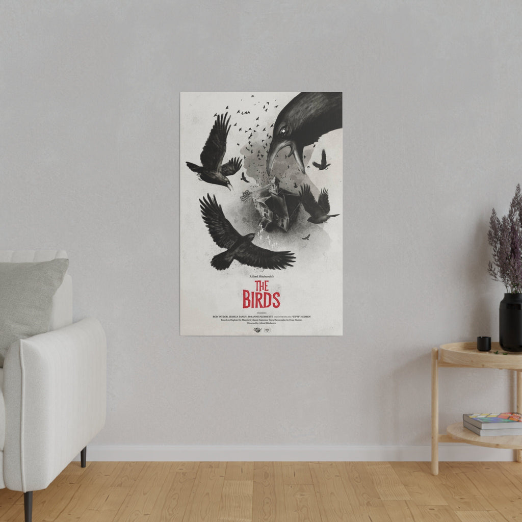 Alfred Hitchcock's The Birds Movie Poster Custom Canvas Wall Print