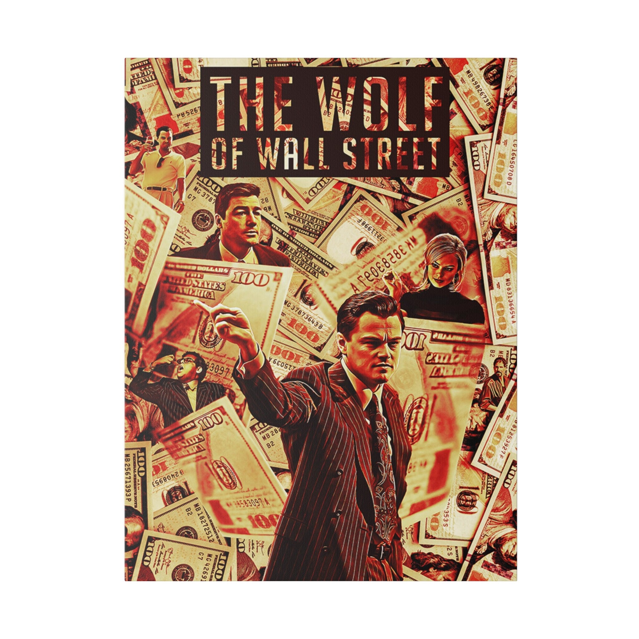 The Wolf Of Wall Street Jordan Belfort Abstract  Custom Canvas Wall Print