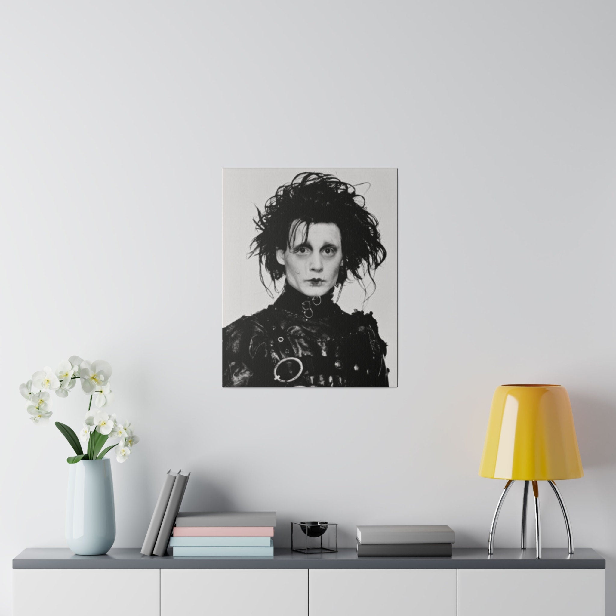 Edward Scissorhands B/W Photo Custom Canvas Wall Print
