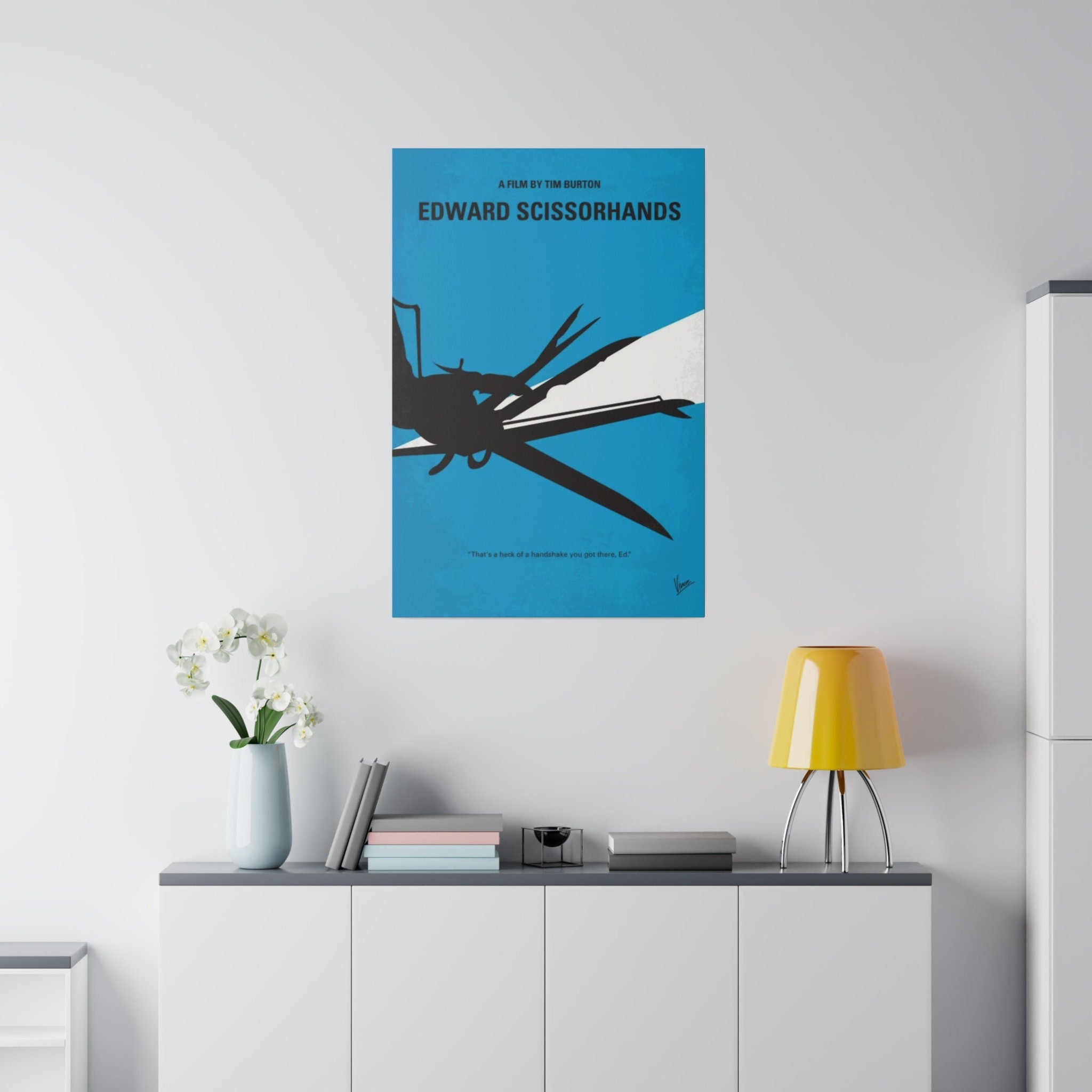Edward Scissorhands Minimalist Movie Poster Canvas Wall Print