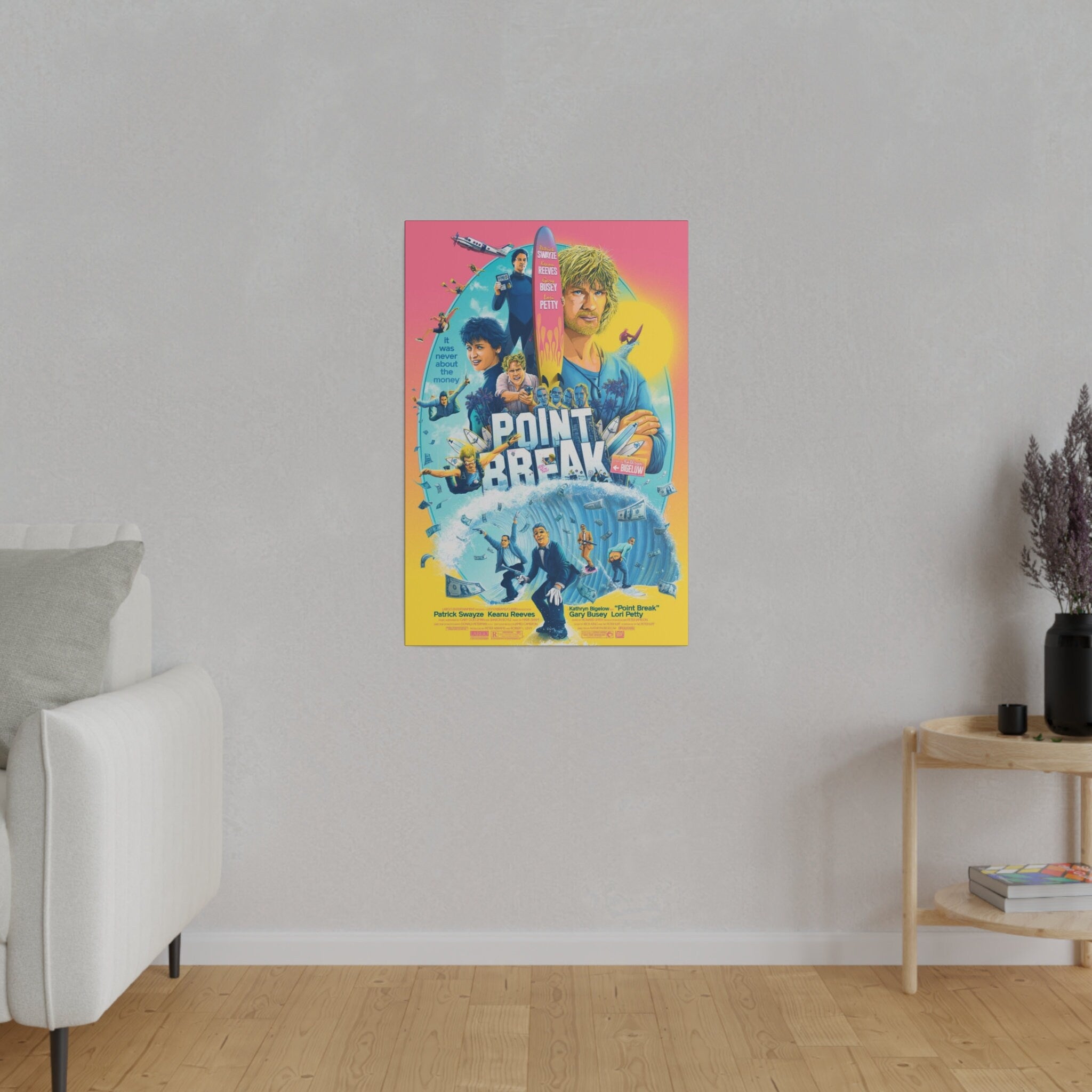 Point Break Gnarly Movie Poster Custom Canvas Wall Print