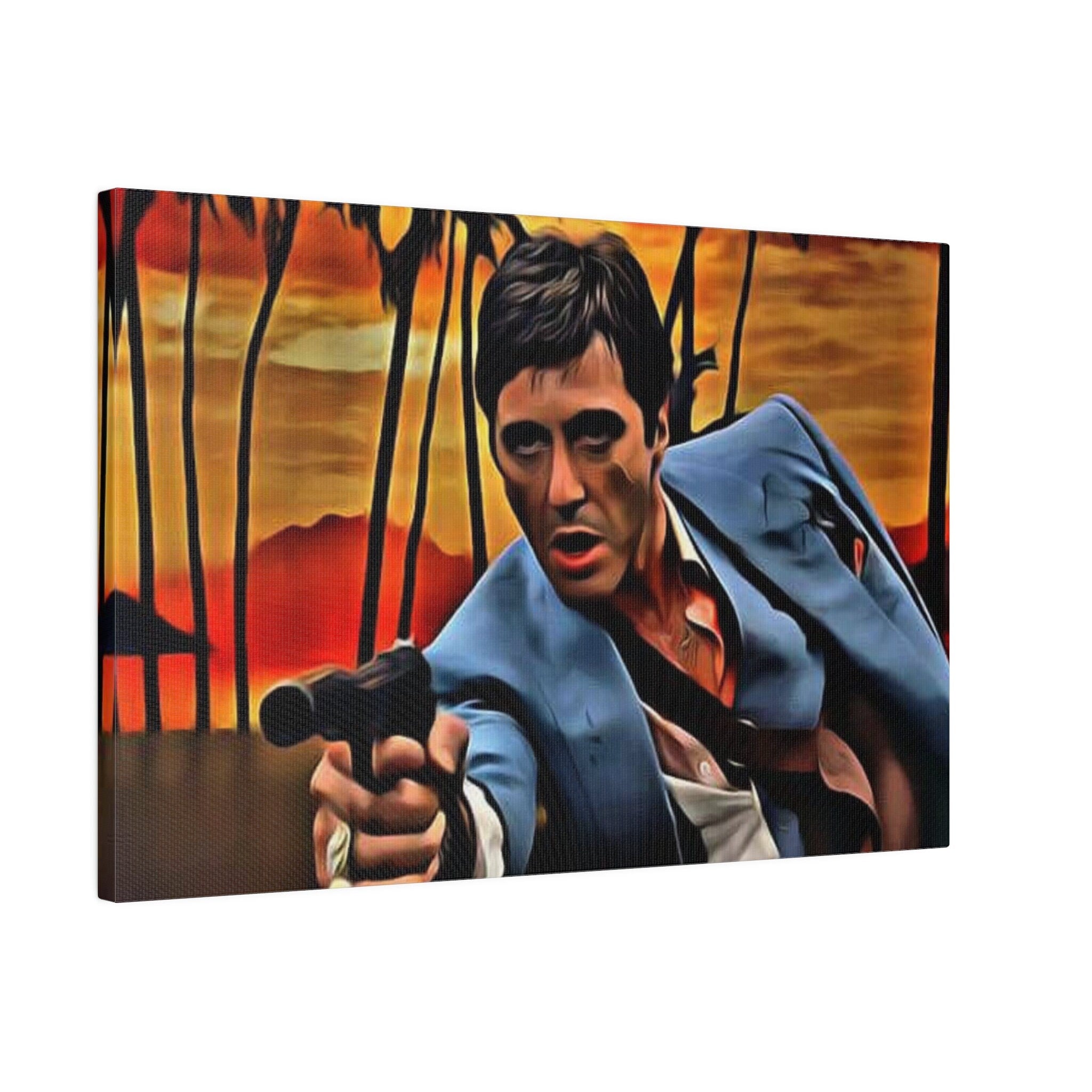 Scarface Tony Montana Animated Custom Canvas Wall Print