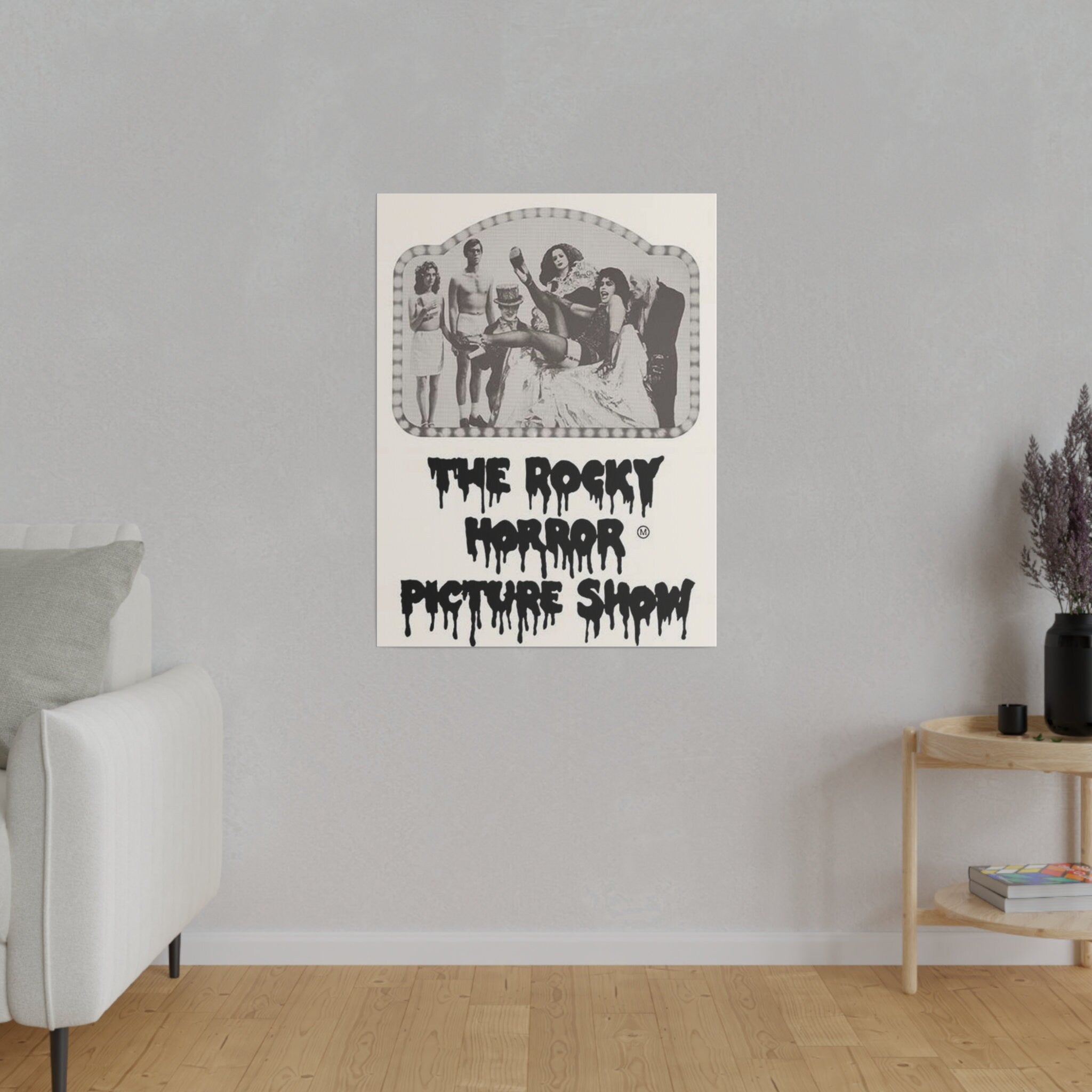 The Rocky Horror Picture Show B/W Custom Canvas Wall Print