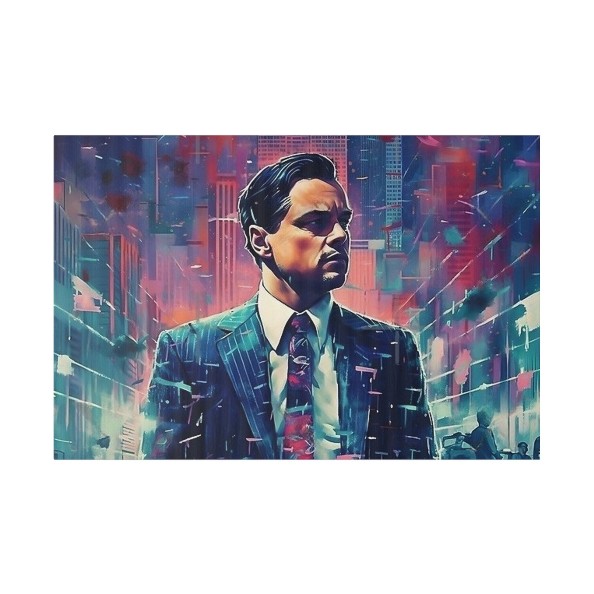 The Wolf Of Wall Street Jordan Belfort Abstract Custom Canvas Wall Print