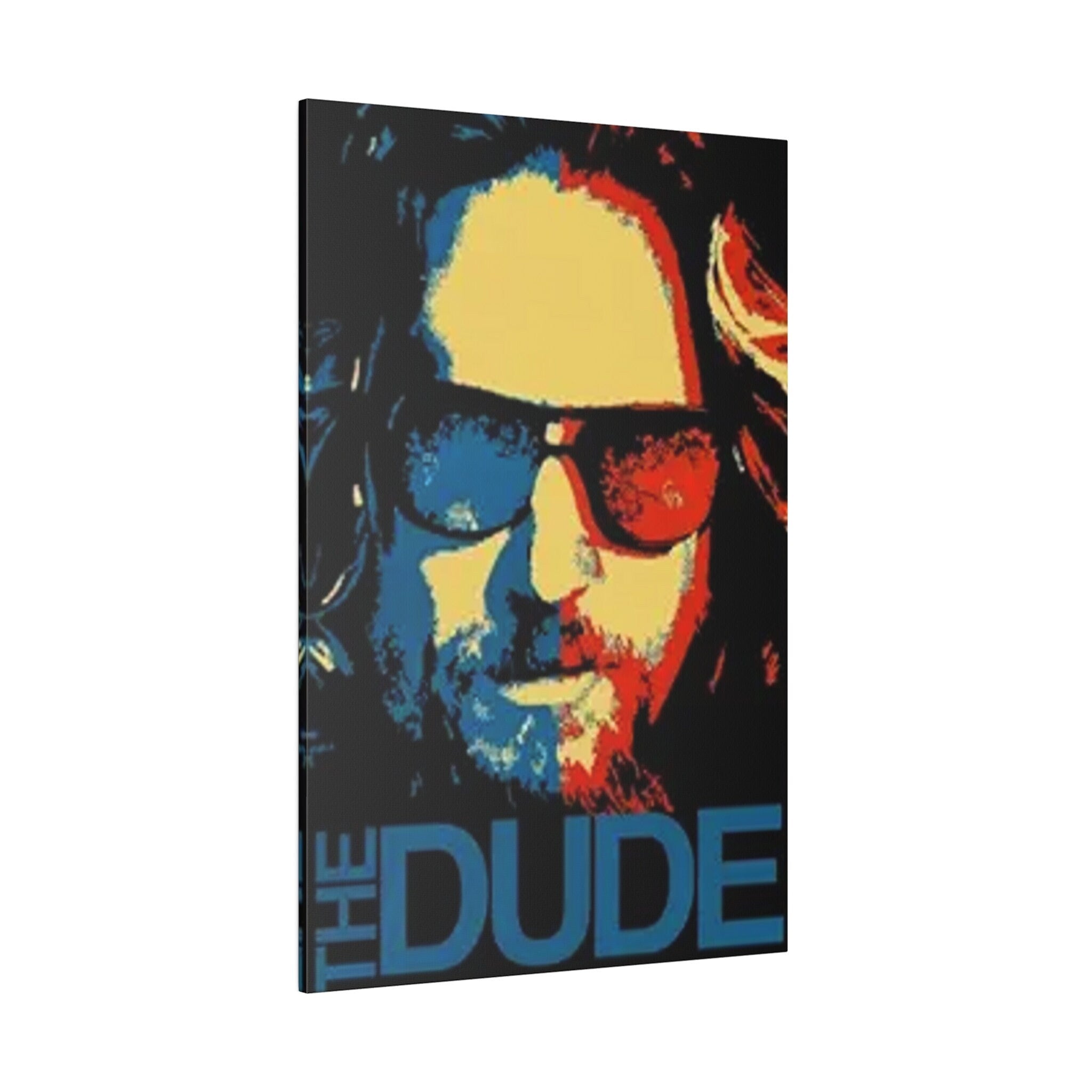 The Big Lebowski The Dude Abstract Poster Custom Canvas Wall Print