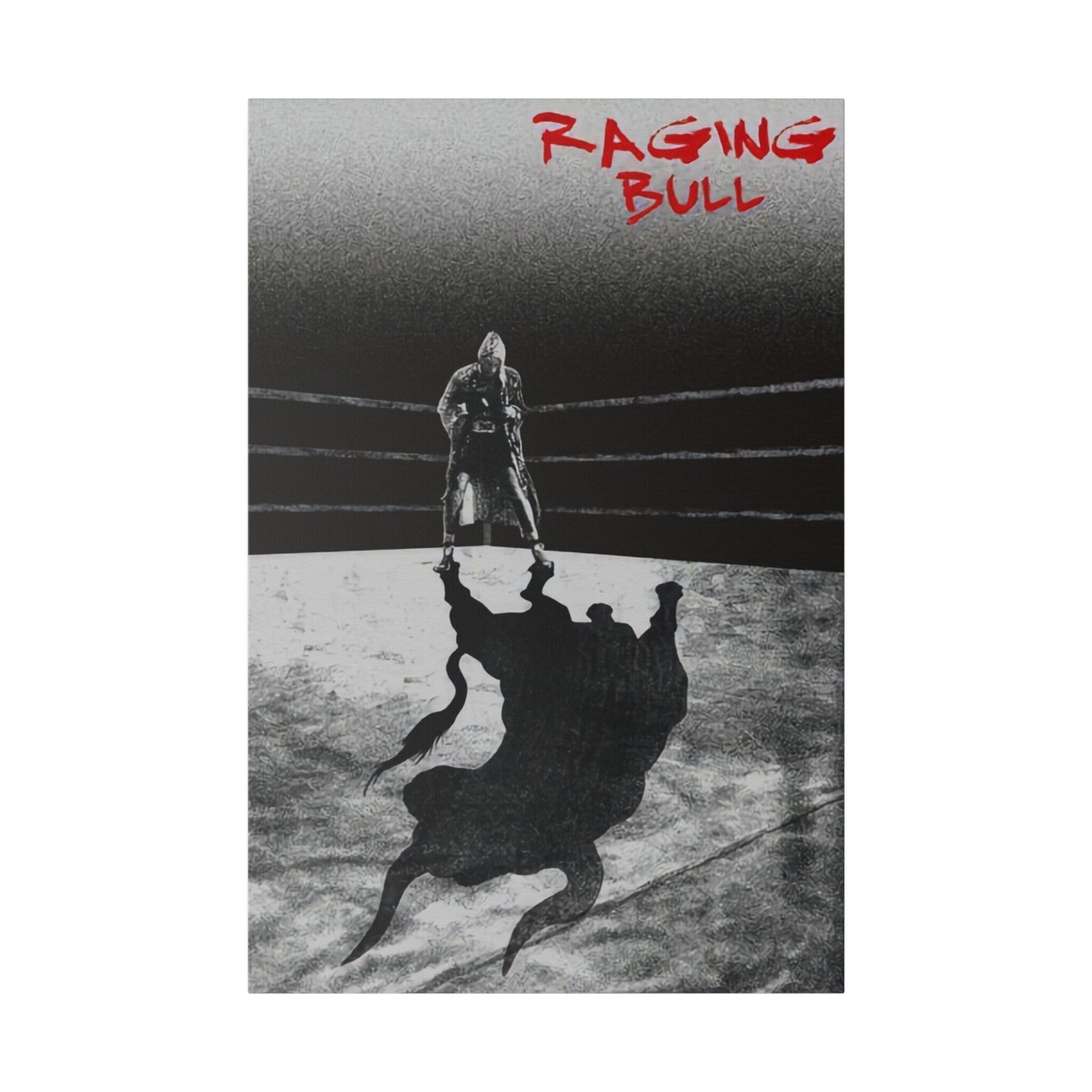 Raging Bull Abstract Poster Custom Canvas Wall Print