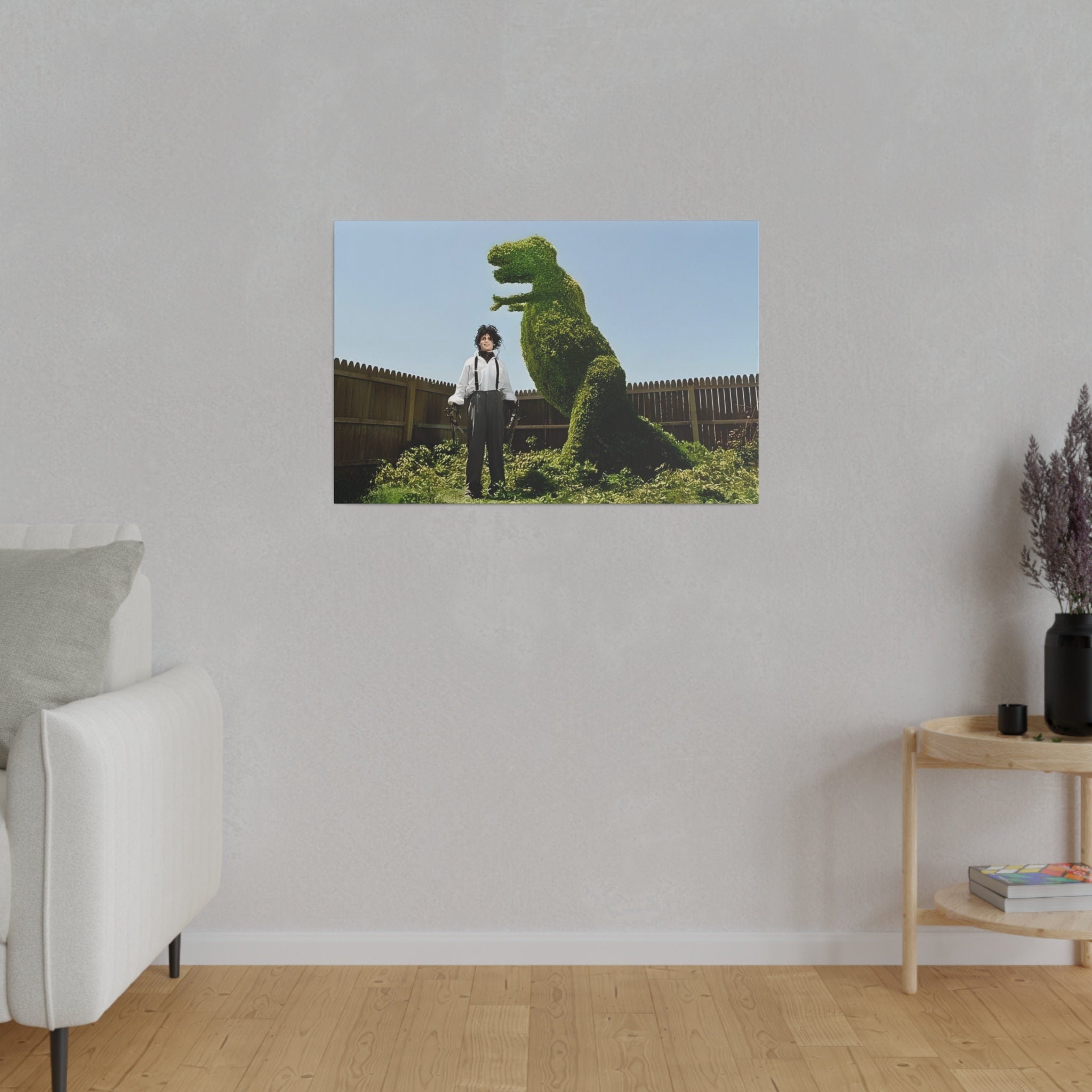 Edward Scissorhands Tree Sculpture Custom Canvas Wall Print