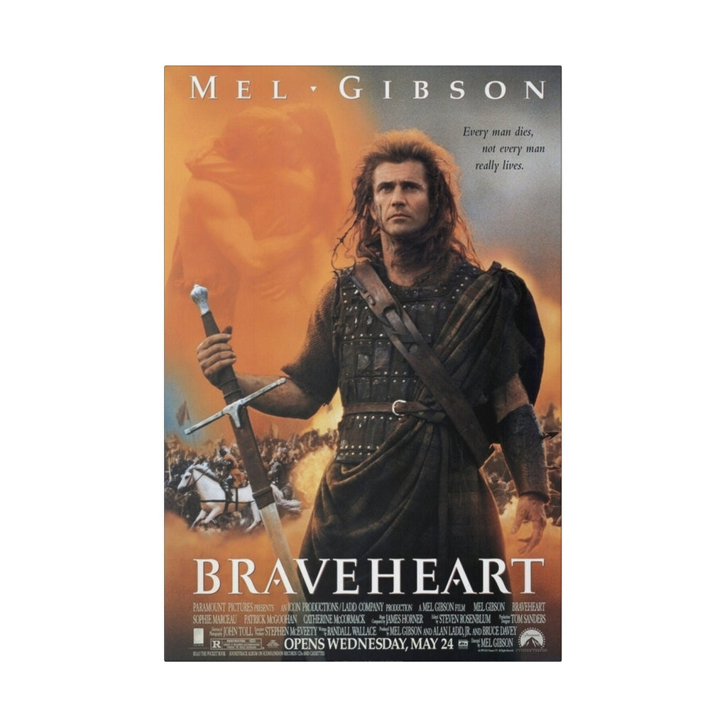 Braveheart Movie Poster Custom Canvas Wall Print