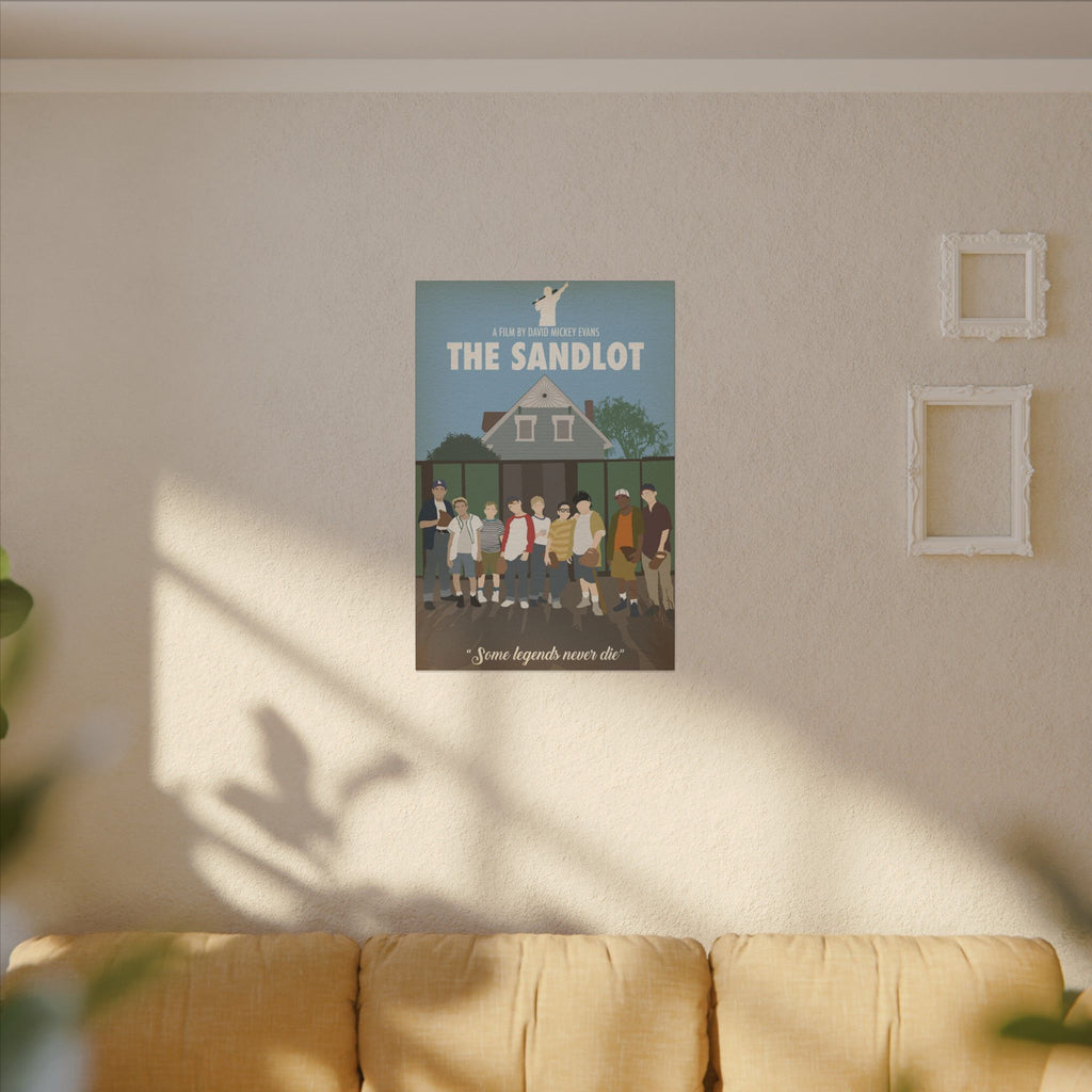 The Sandlot Illustrated Movie Poster Custom Canvas Wall Print