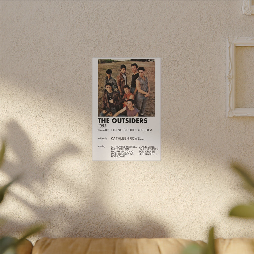The Outsiders 1983 Minimalist Movie Poster Style Canvas Wall Print