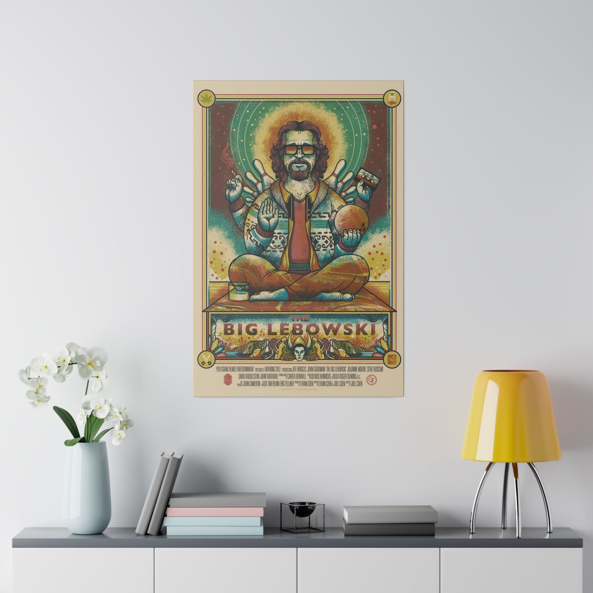 The Big Lebowski Zen Movie Poster Custom Canvas Wall Print