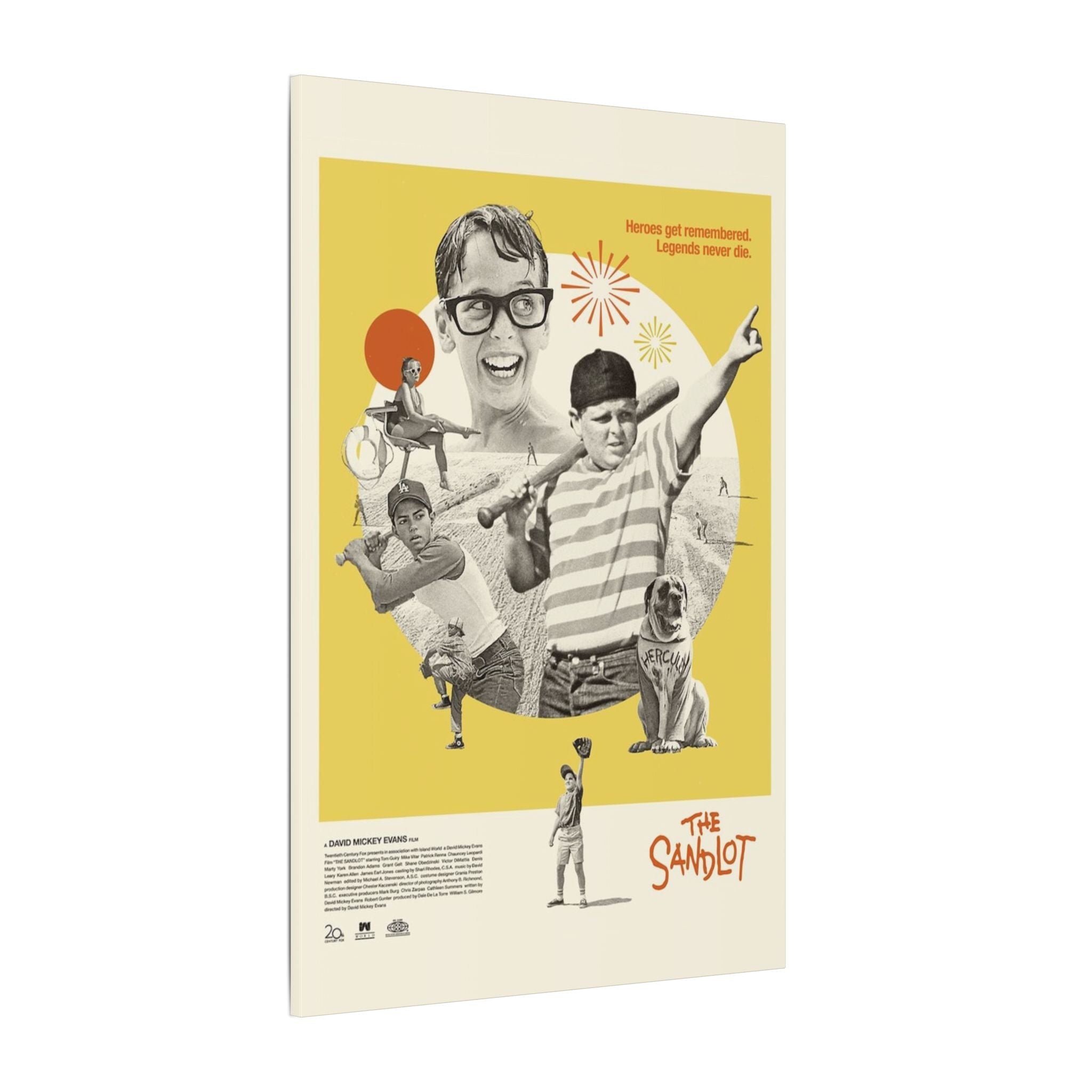 The Sandlot Retro Character Montage Custom Canvas Wall Print