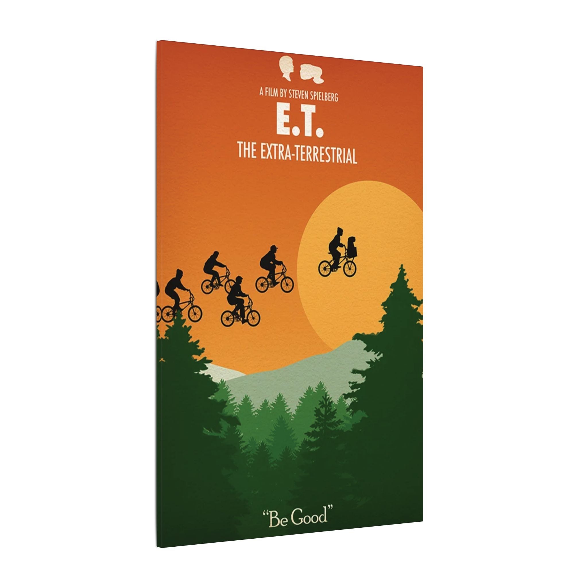 E.T. Minimalist Forest Sunset Poster Custom Canvas Wall Print
