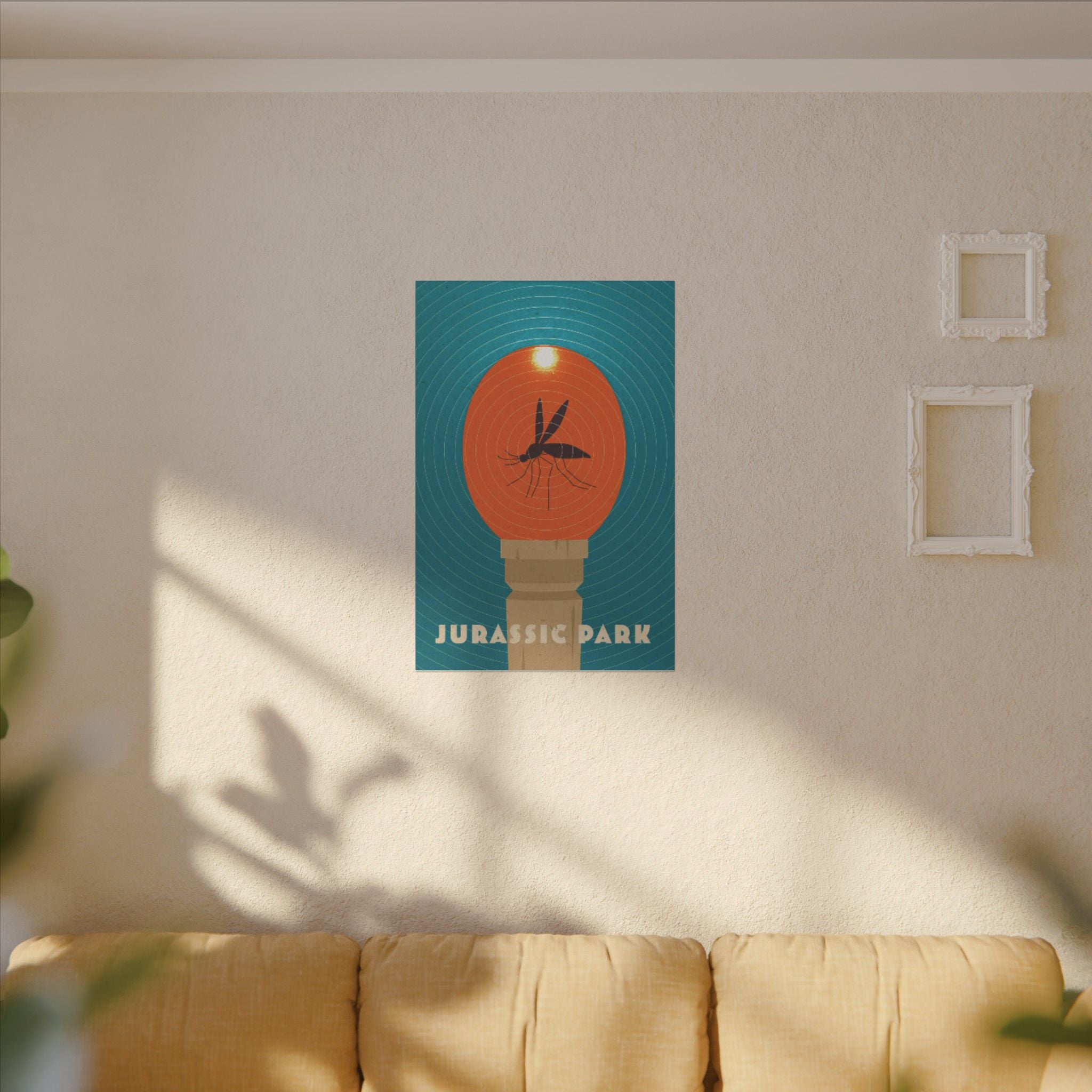 Jurassic Park Amber Mosquito Poster Custom Canvas Wall Print