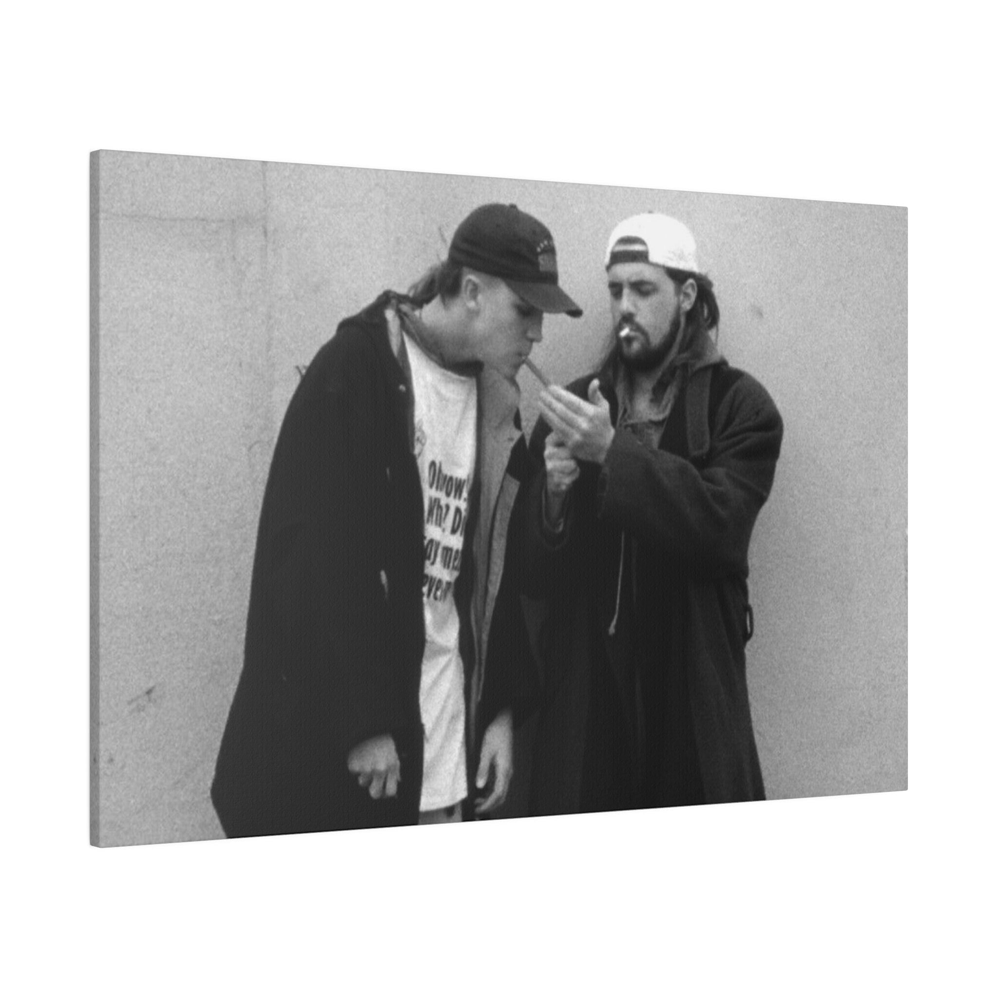 Clerks Jay & Silent Bob B/W Custom Canvas Wall Print