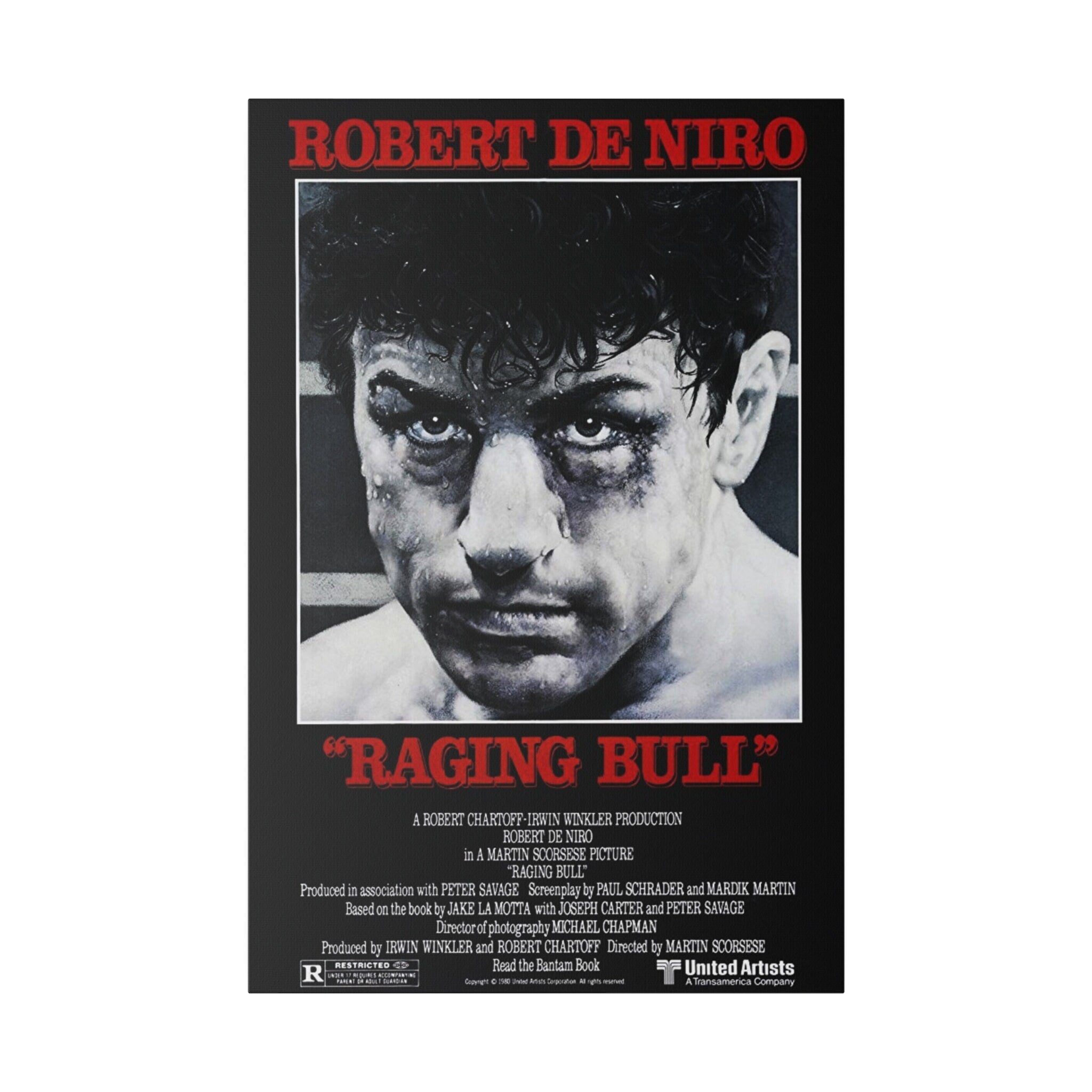 Raging Bull Movie Poster Custom Canvas Wall Print