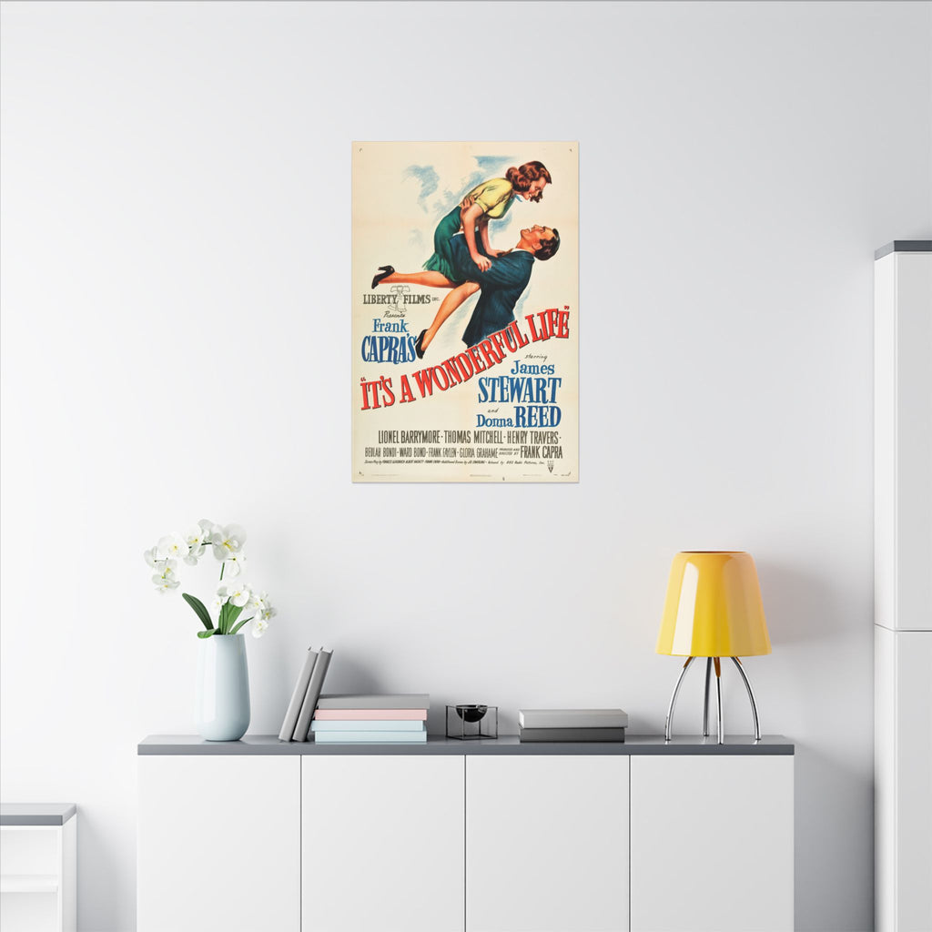 Its a Wonderful Life Classic Movie Poster Custom Canvas Wall Print