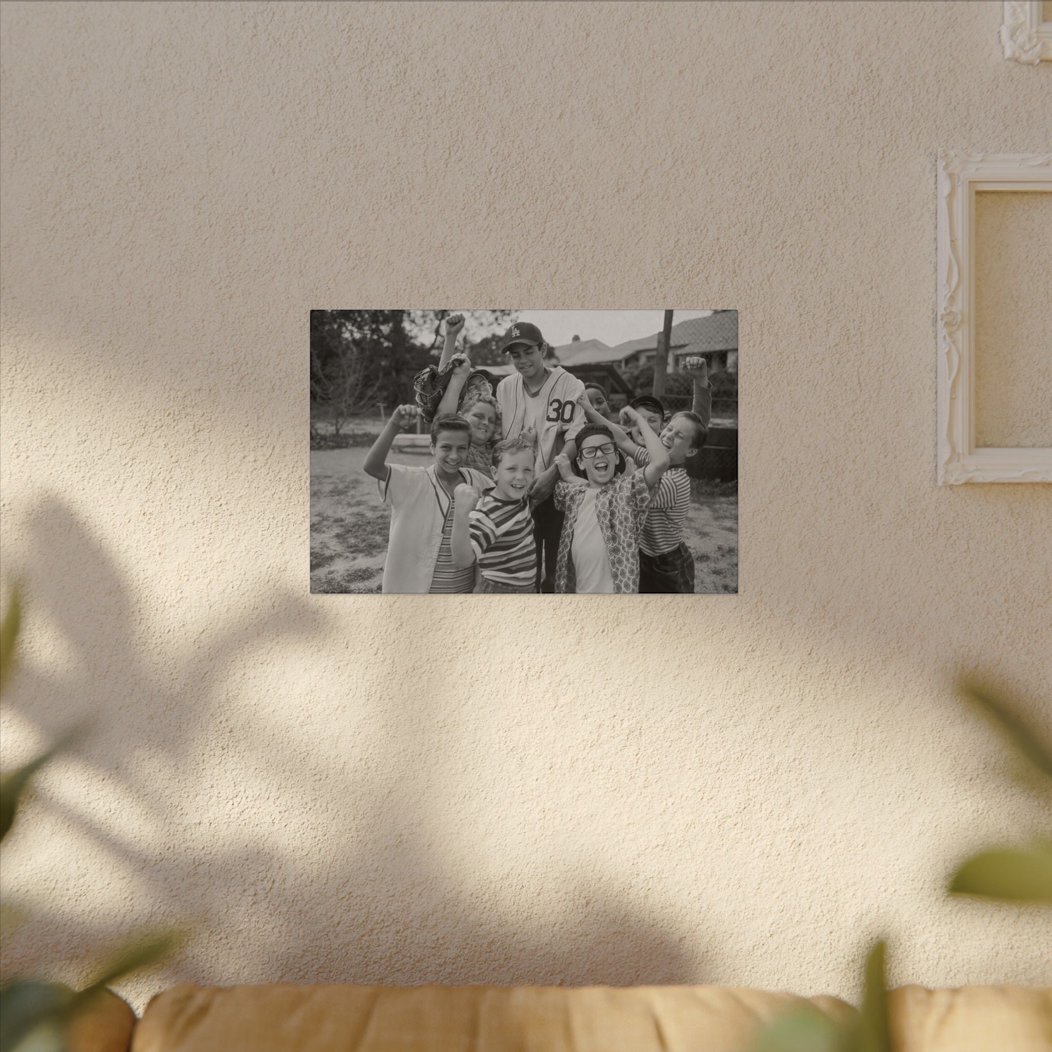 The Sandlot Black and White Celebration Custom Canvas Wall Print