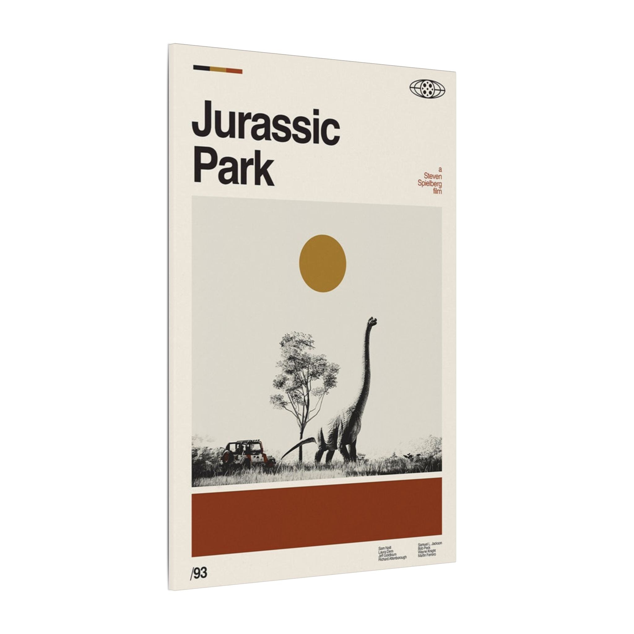 Jurassic Park Minimalist Dinosaur Poster Custom Canvas Wall Print