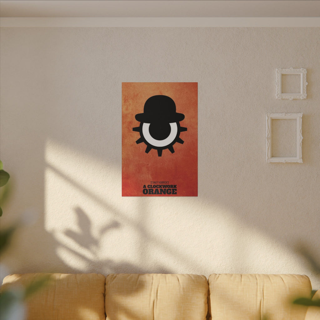 Clockwork Orange Minimalist Eye Icon Canvas Wall Print