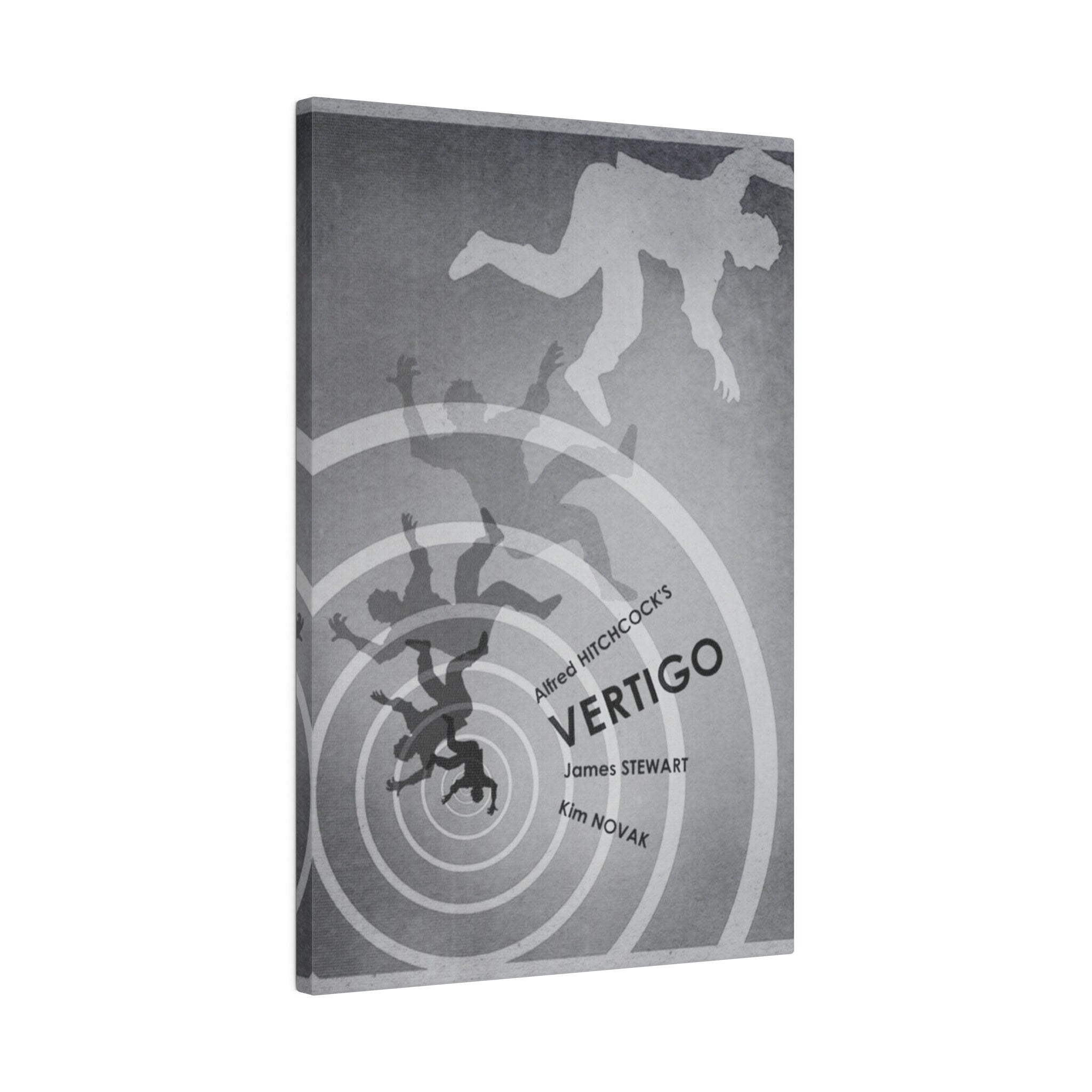 Alfred Hitchcock's Vertigo B/W Movie Poster Custom Canvas Wall Print