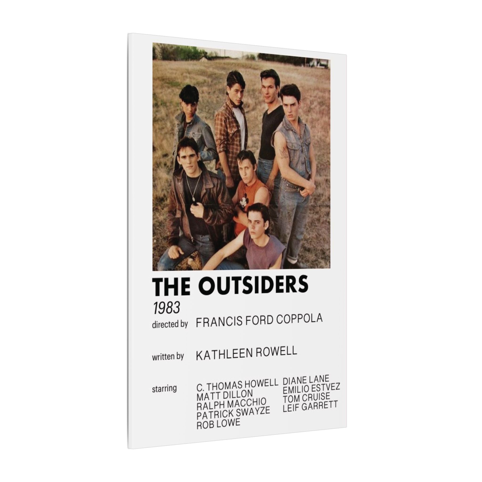 The Outsiders 1983 Minimalist Movie Poster Style Canvas Wall Print