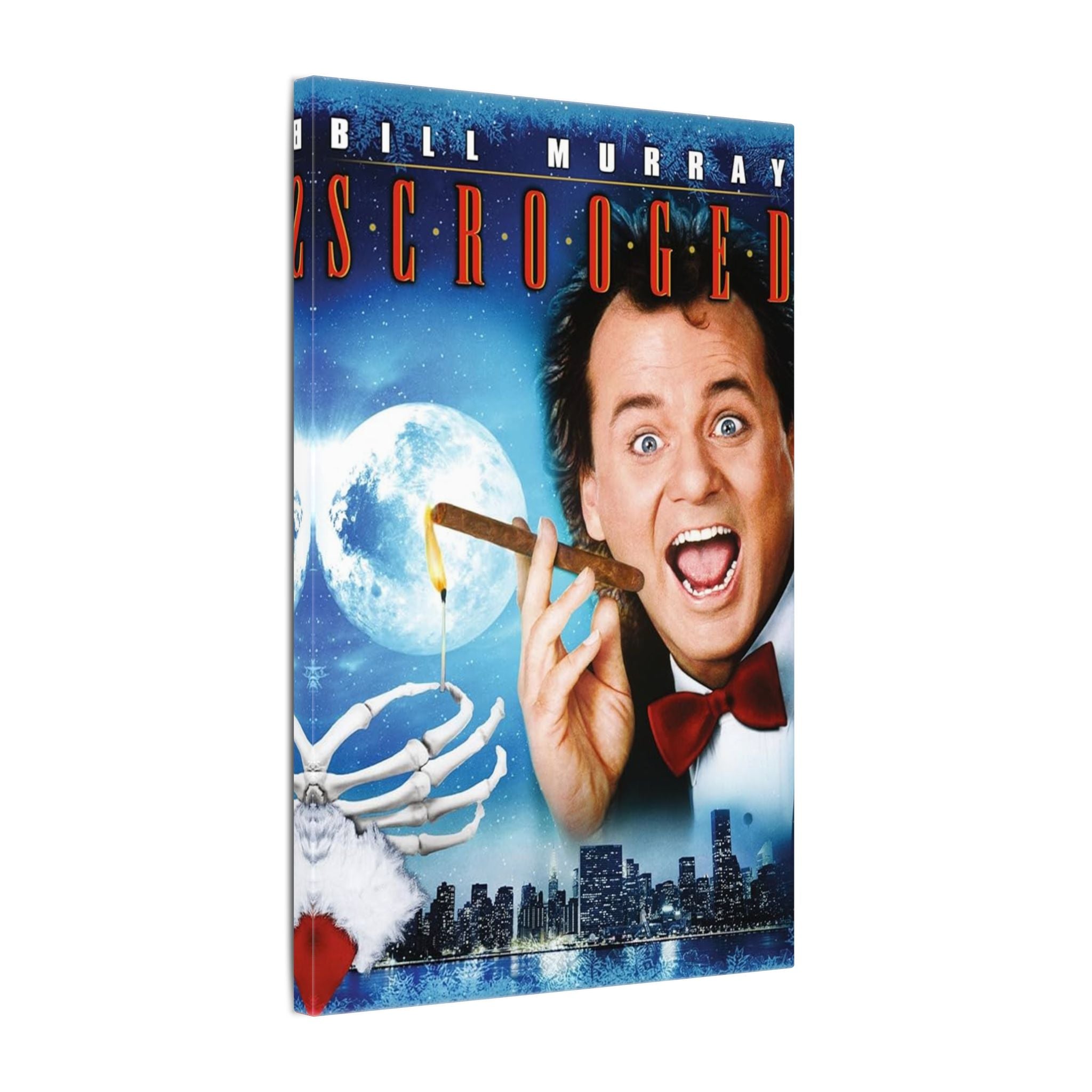 Scrooged 1988 Classic Movie Poster Custom Canvas Wall Print