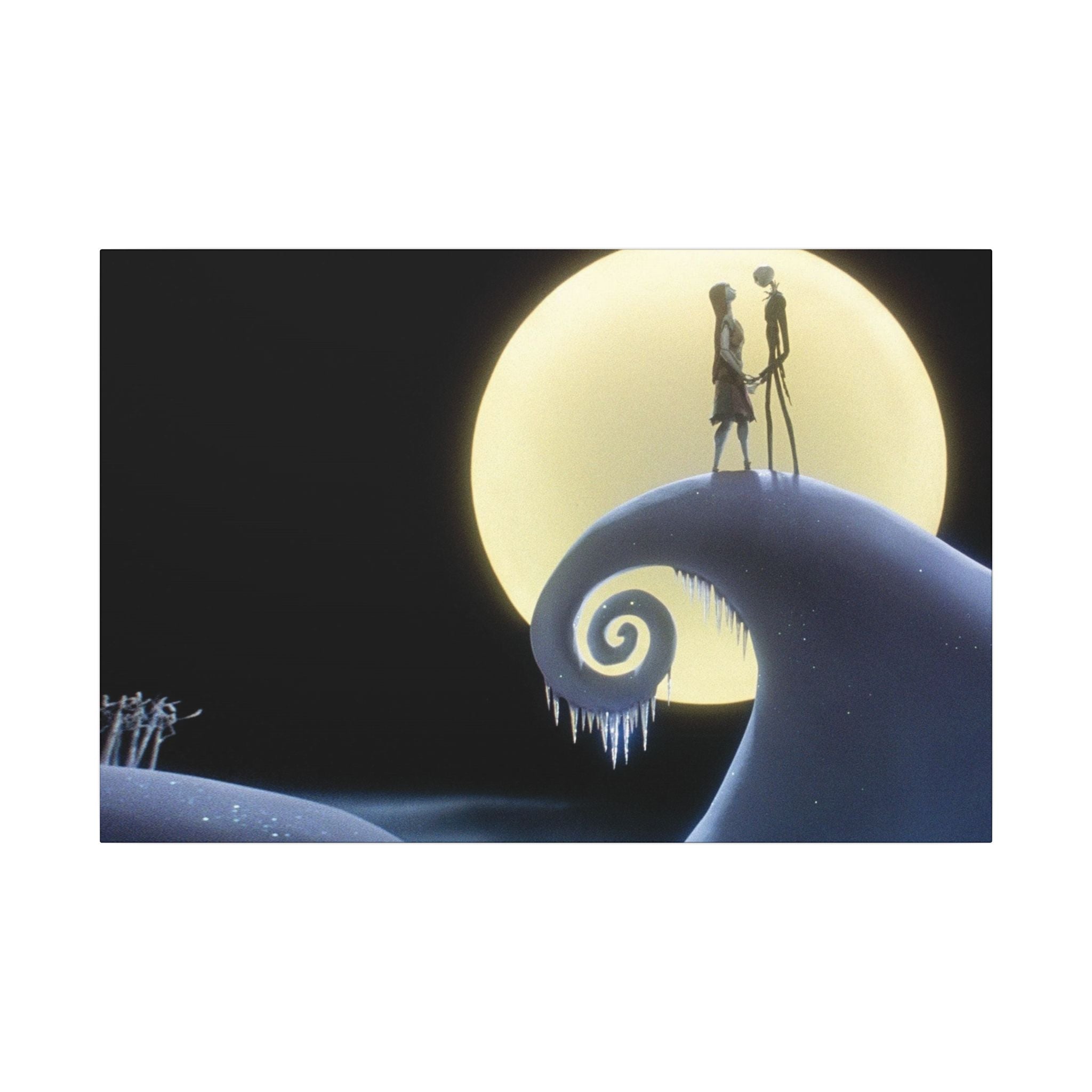 The Nightmare Before Christmas Jack and Sally Moonlit Finale Custom Canvas Wall Print