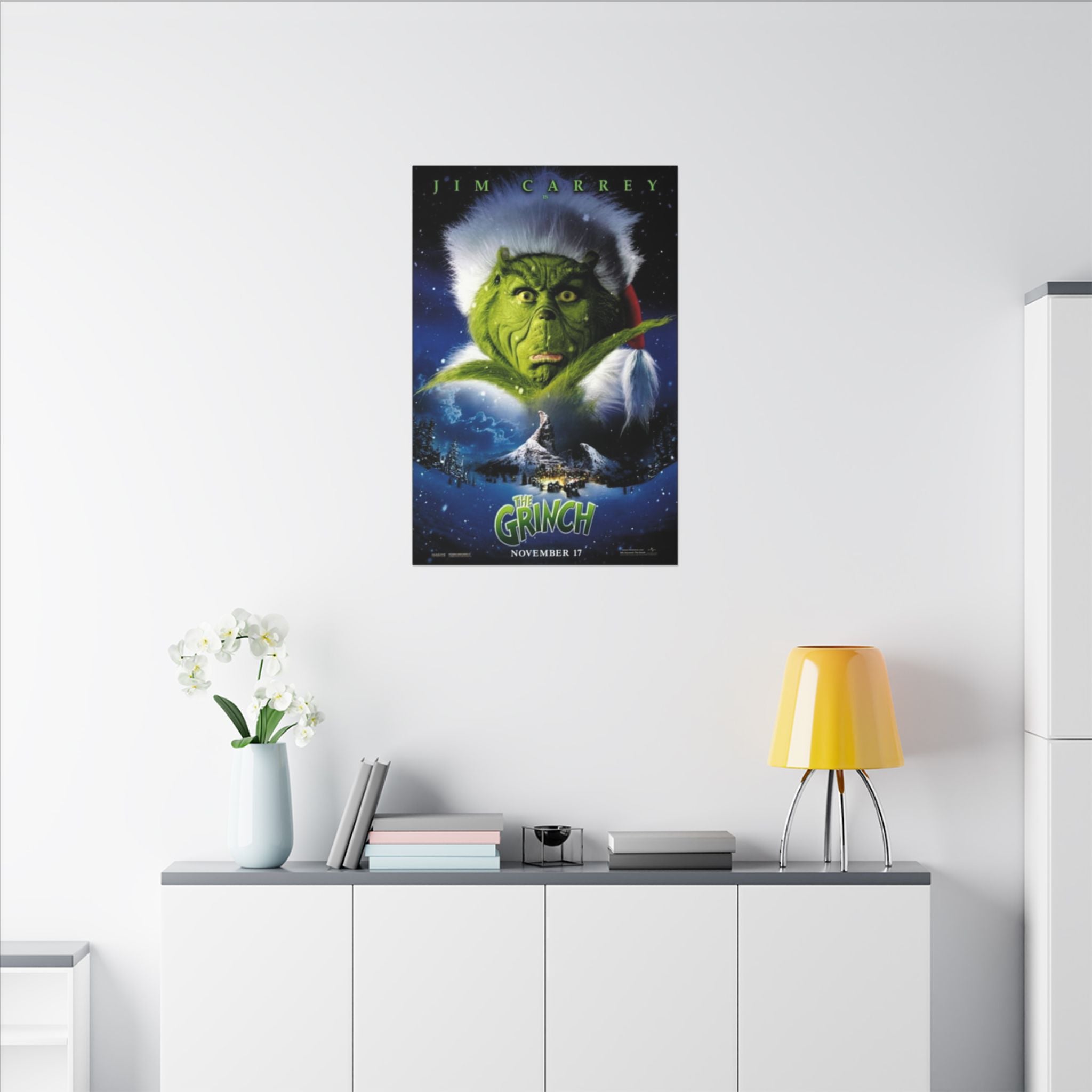 The Grinch Movie Poster Custom Canvas Wall Print
