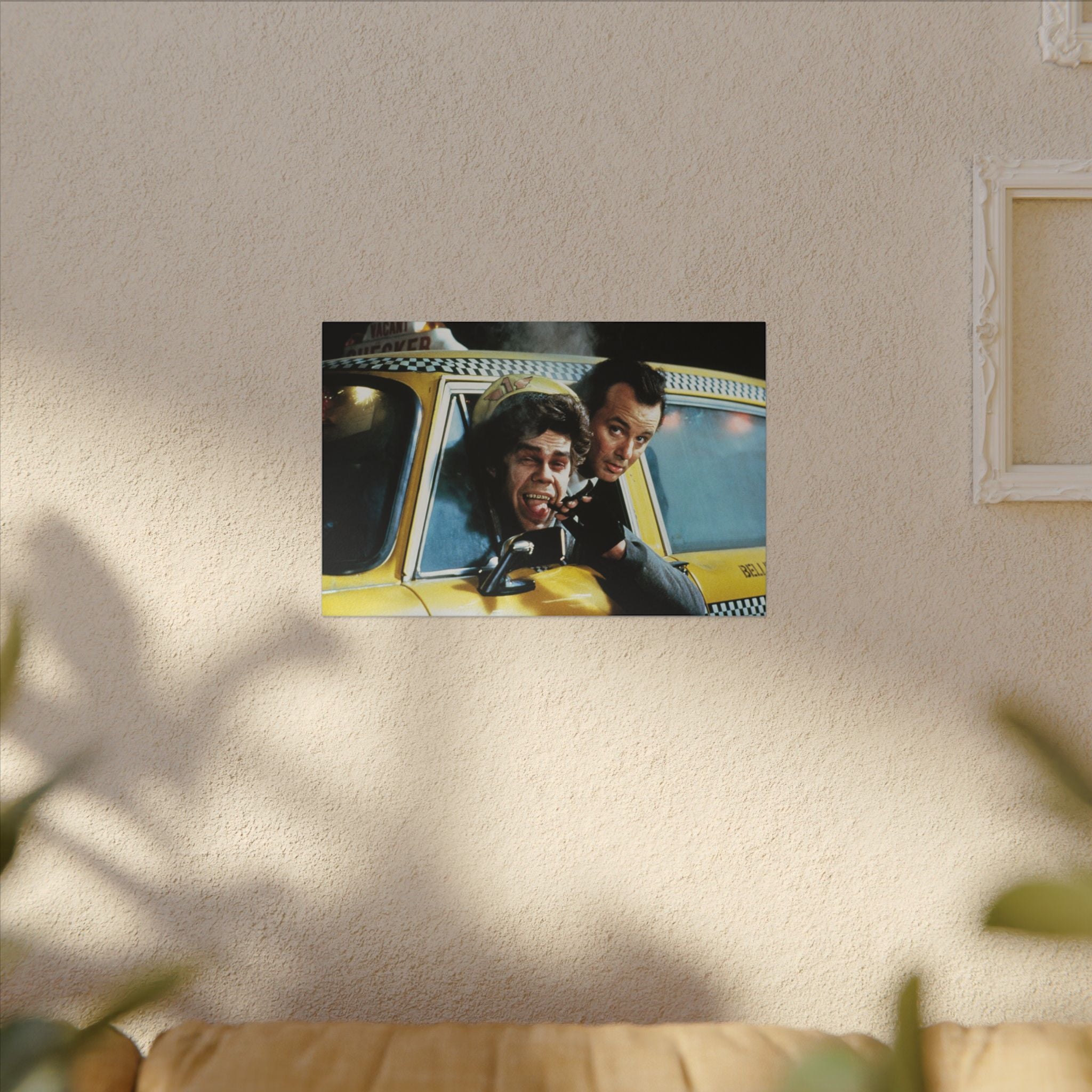 Scrooged Taxi Scene Custom Canvas Wall Print