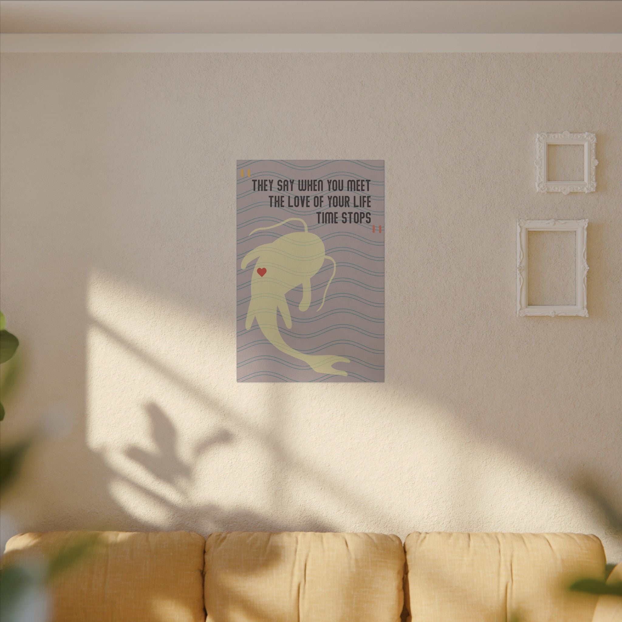 Big Fish Love Quote Minimalist Poster Custom Canvas Wall Print