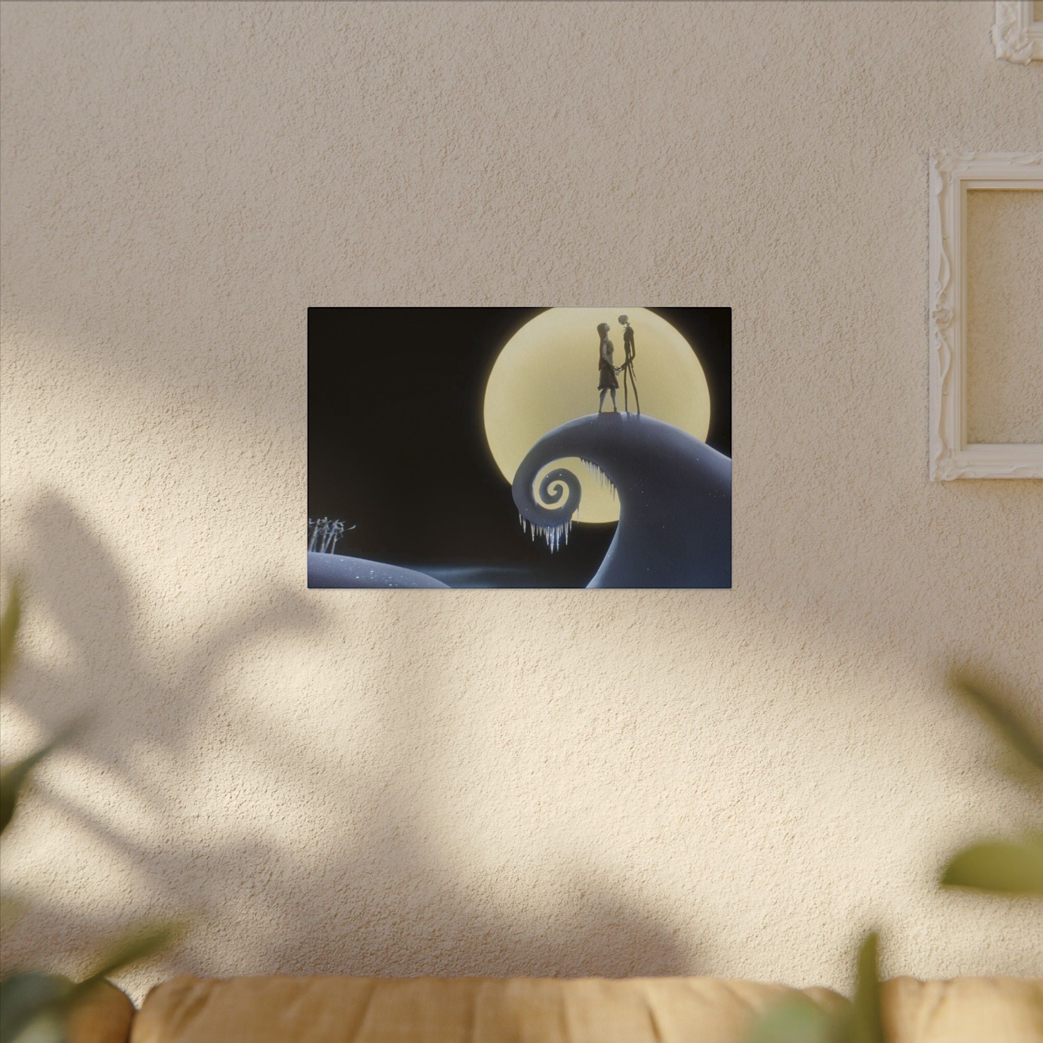 The Nightmare Before Christmas Jack and Sally Moonlit Finale Custom Canvas Wall Print