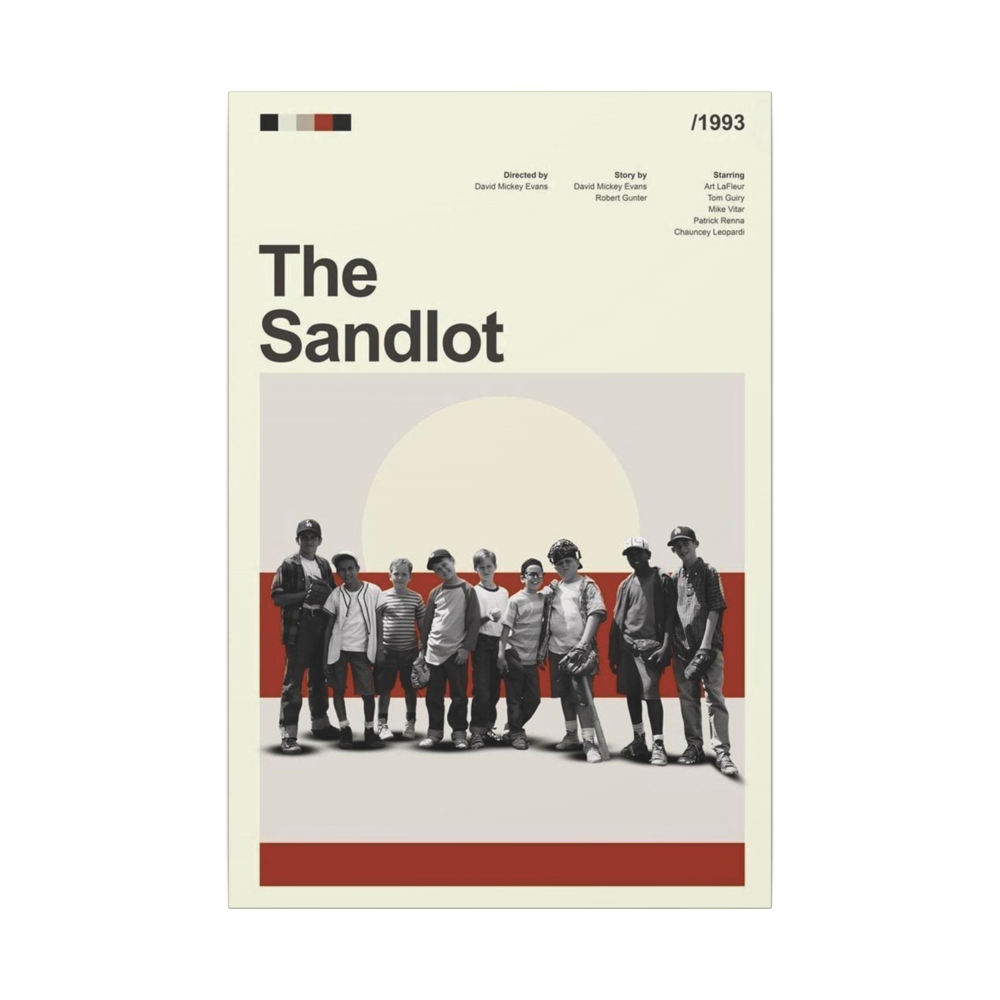 The Sandlot Vintage Minimalist Film Print Custom Canvas Wall Print