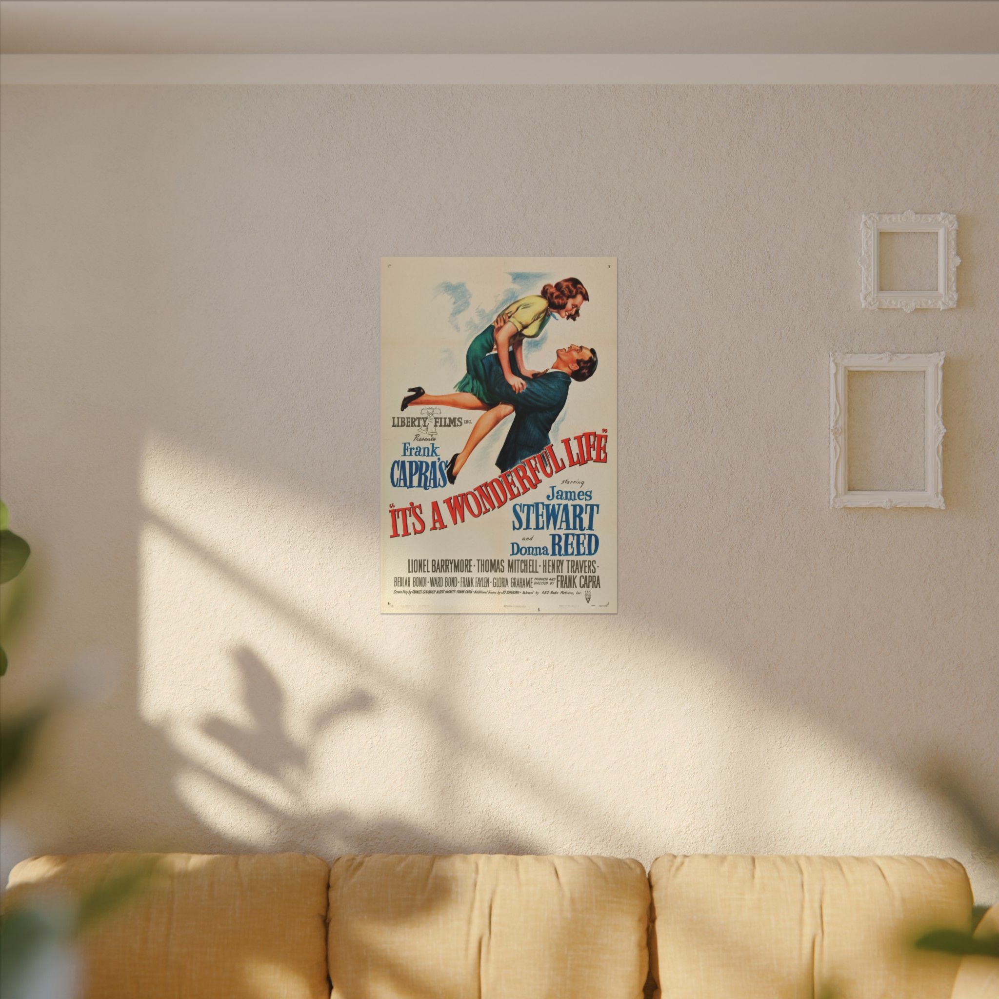Its a Wonderful Life Classic Movie Poster Custom Canvas Wall Print