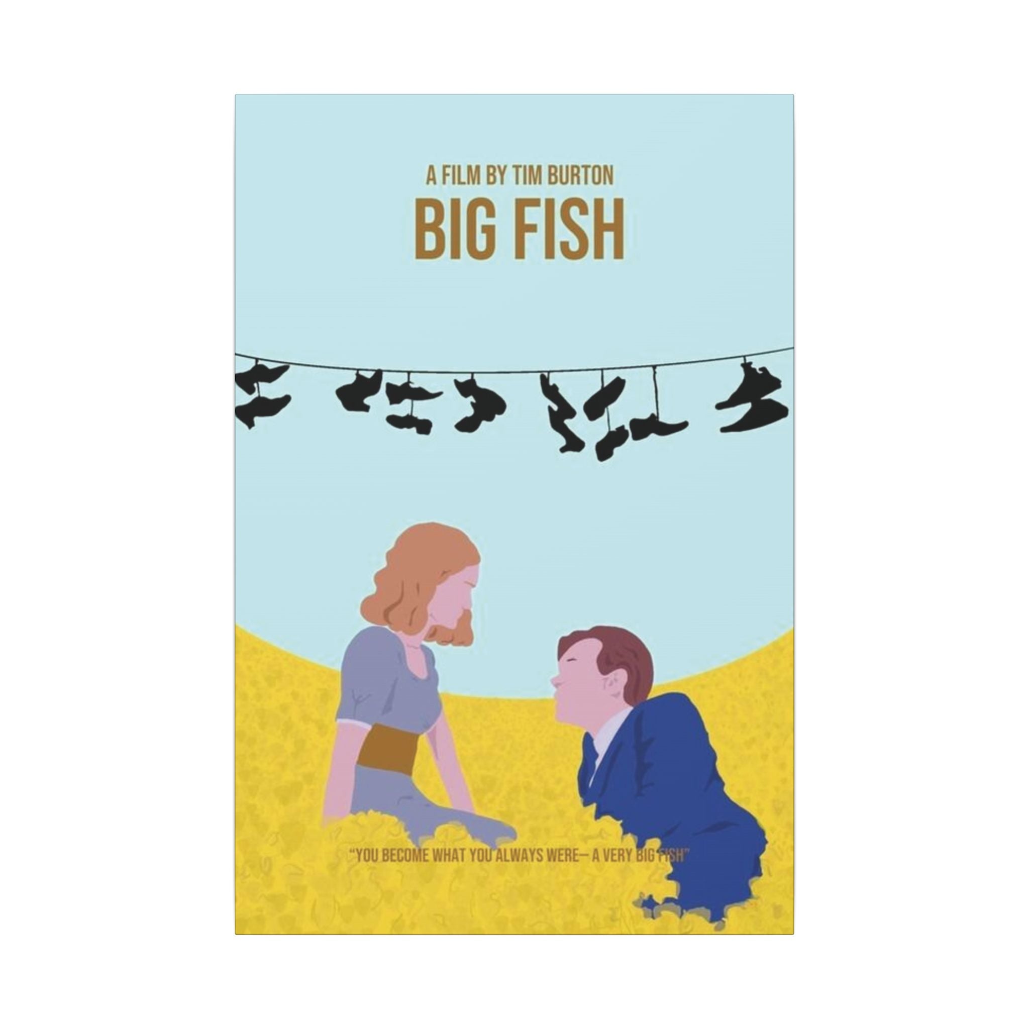 Big Fish Tim Burton Minimal Art Custom Canvas Wall Print