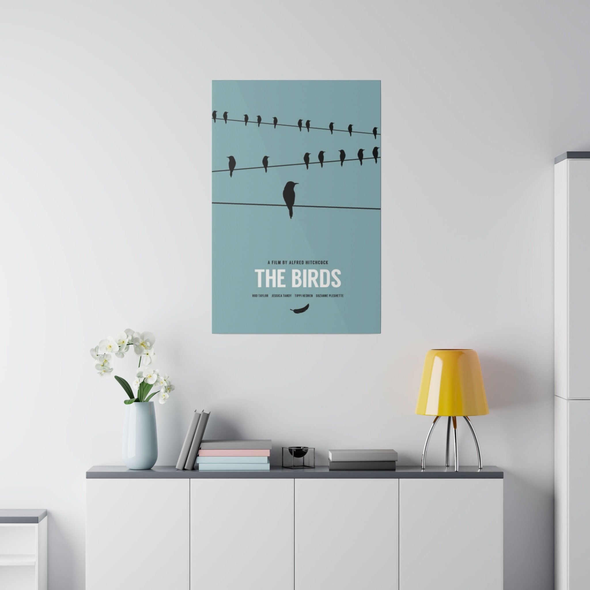 Alfred Hitchcock's The Birds Alternate Movie Poster Custom Canvas Wall Print