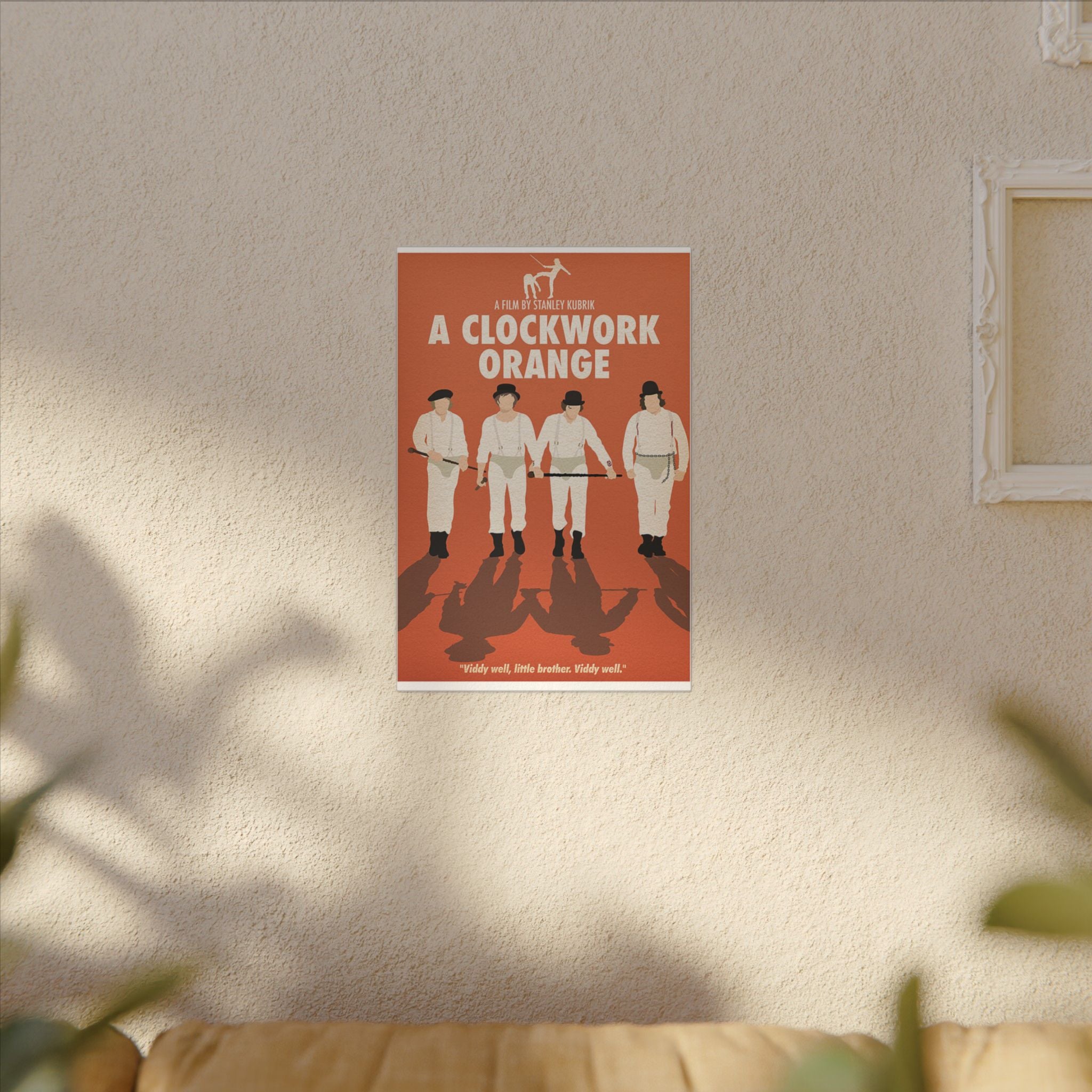 Clockwork Orange Droogs Minimalist Canvas Wall Print