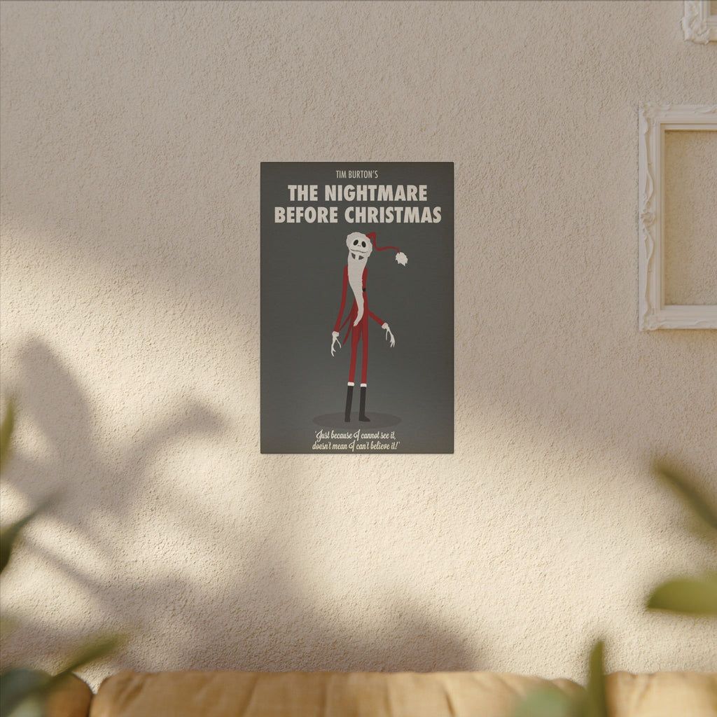The Nightmare Before Christmas Santa Jack Minimalist Poster Custom Canvas Wall Print