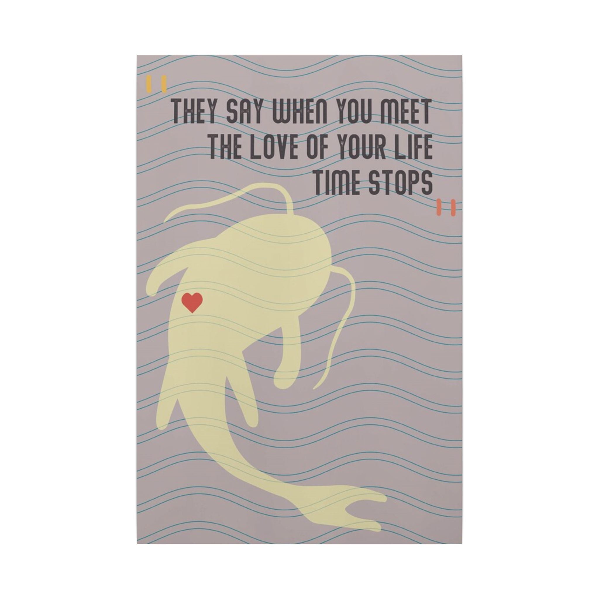 Big Fish Love Quote Minimalist Poster Custom Canvas Wall Print