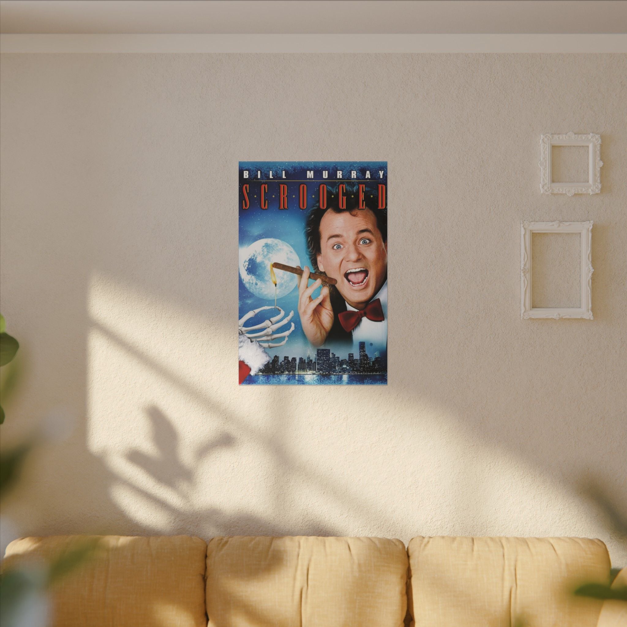 Scrooged 1988 Classic Movie Poster Custom Canvas Wall Print
