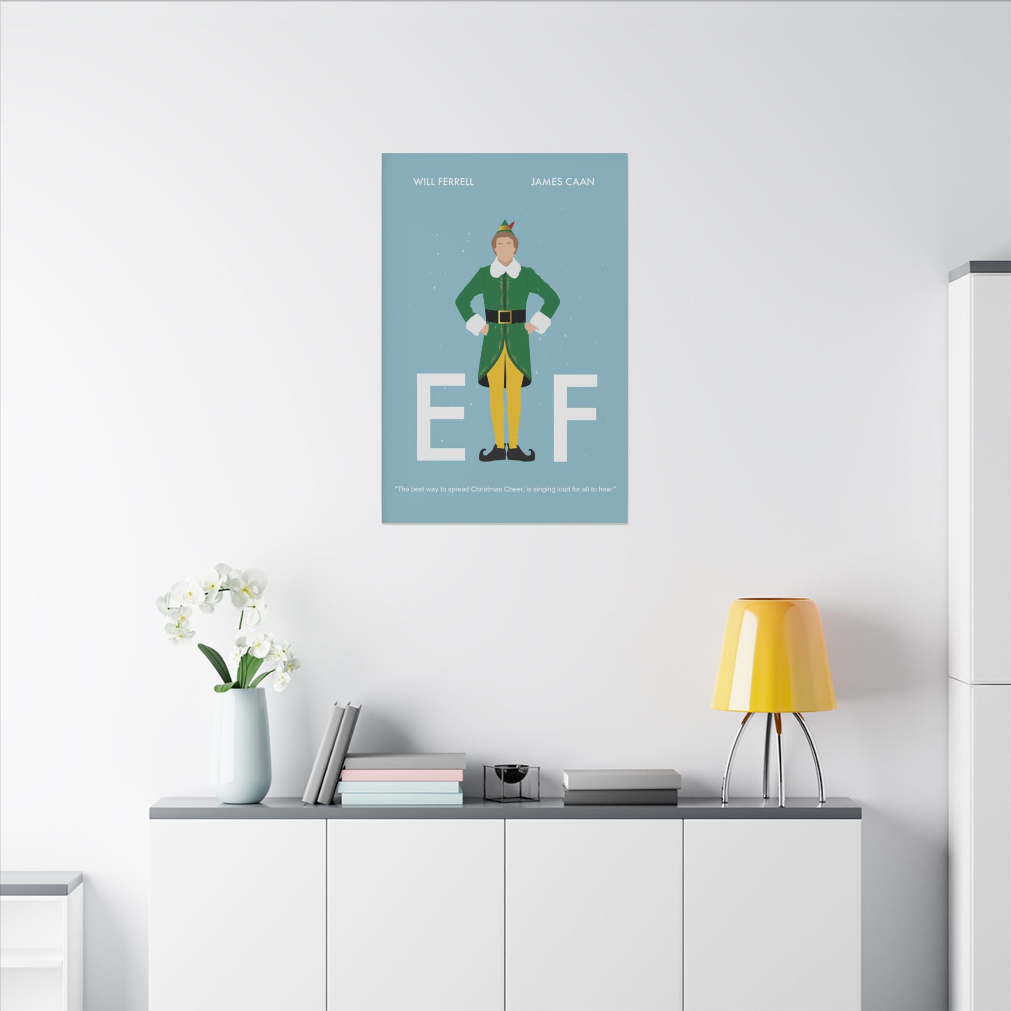 Elf Minimalist Movie Poster Custom Canvas Wall Print